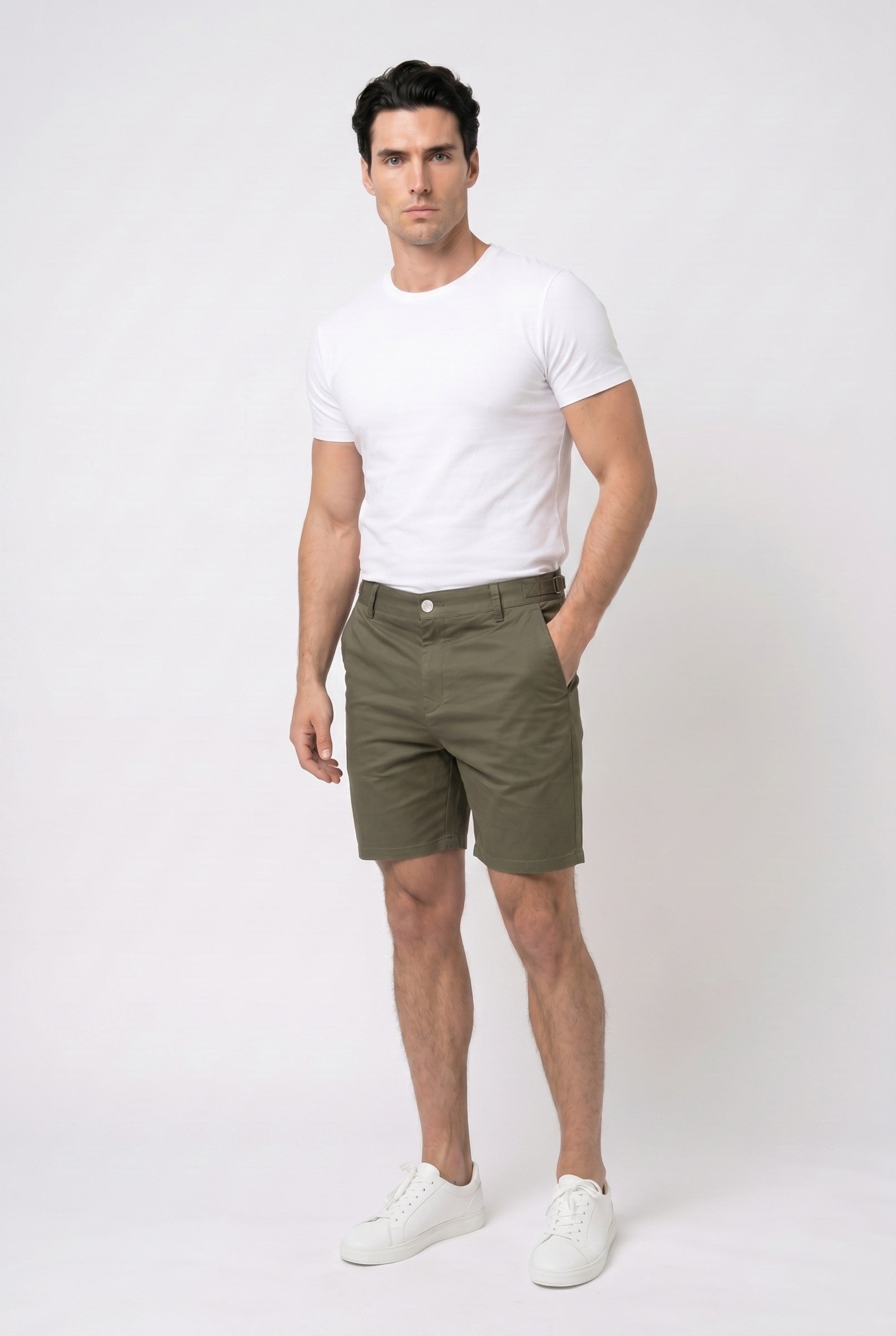 Men's Side Adjuster Chino Shorts | Blackstone London