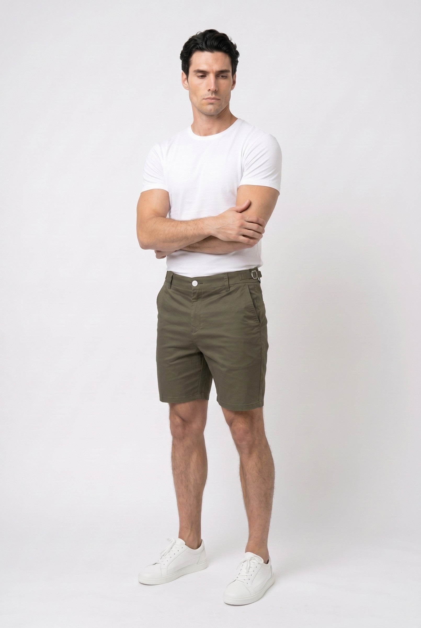Men's Side Adjuster Chino Shorts | Blackstone London