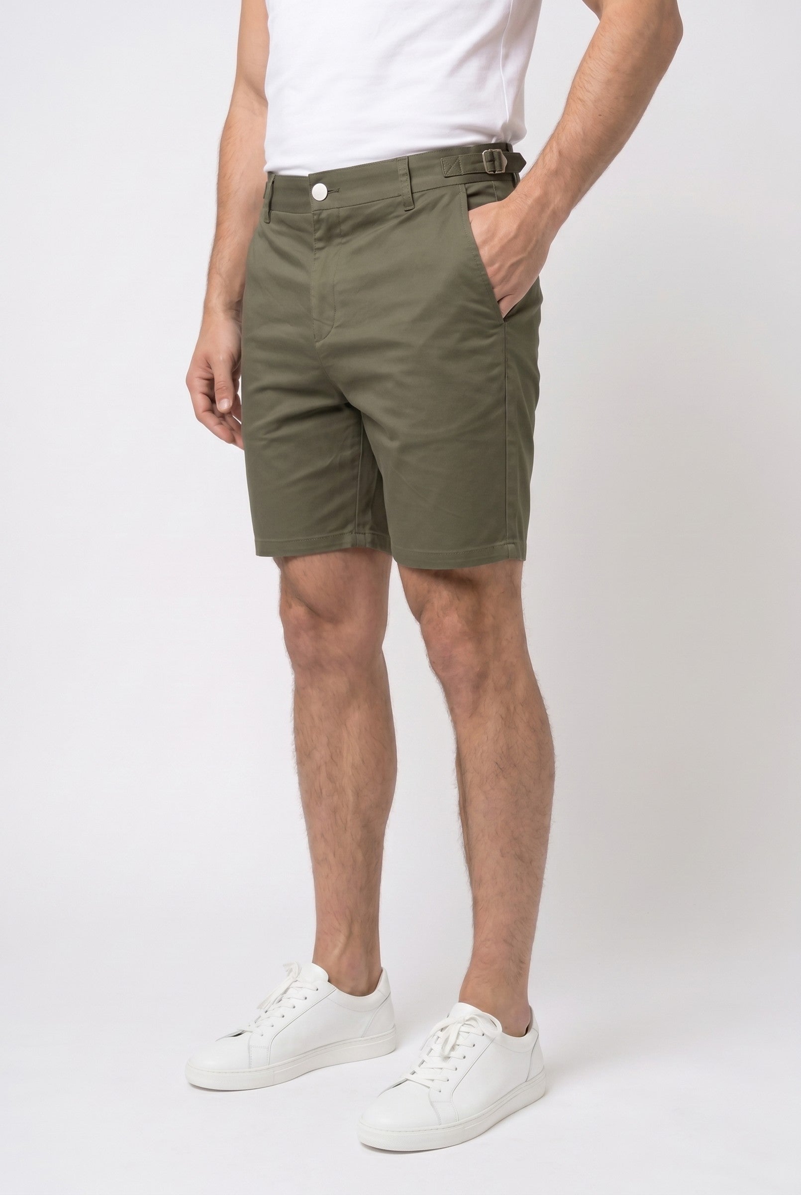 Men's Side Adjuster Chino Shorts | Blackstone London