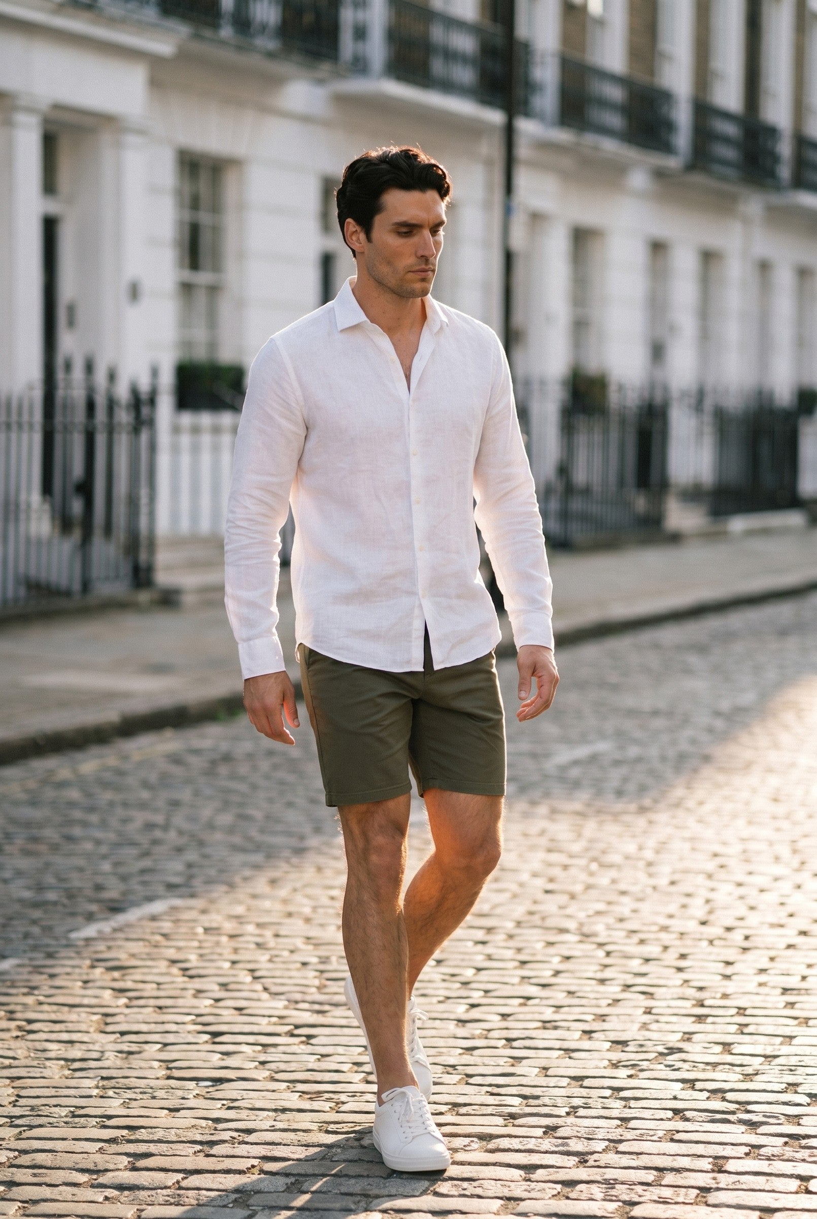 Men's Side Adjuster Chino Shorts | Blackstone London
