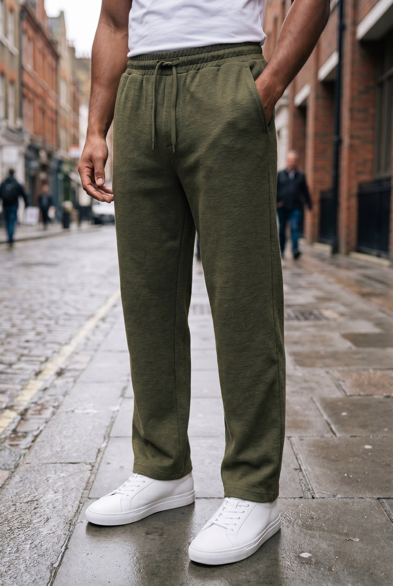 Men's Casual Drawstring Wide Leg Trousers | Blackstone London