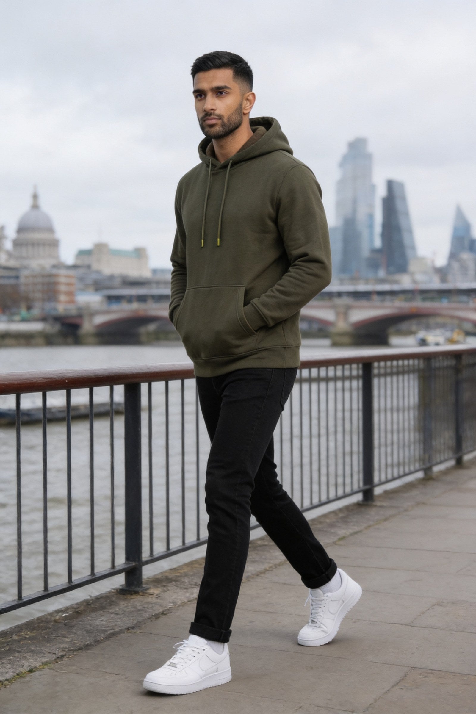 Men's Fundamental Fleece Pullover Hoodie | Blackstone London