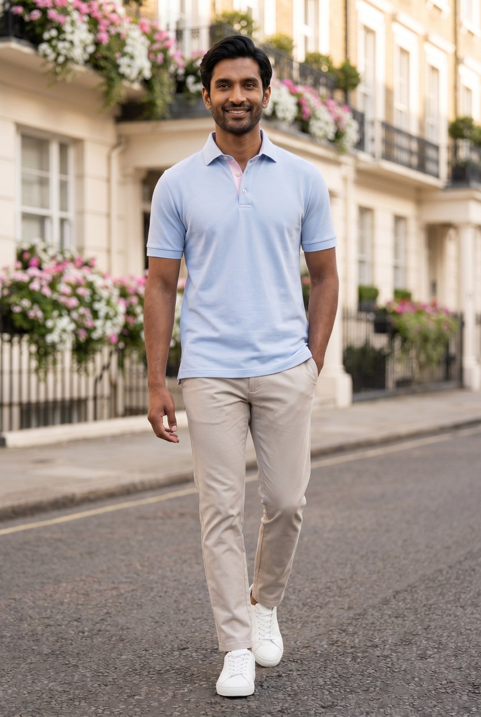 Men's Classic Fit Pique Polo Shirt | Blackstone London