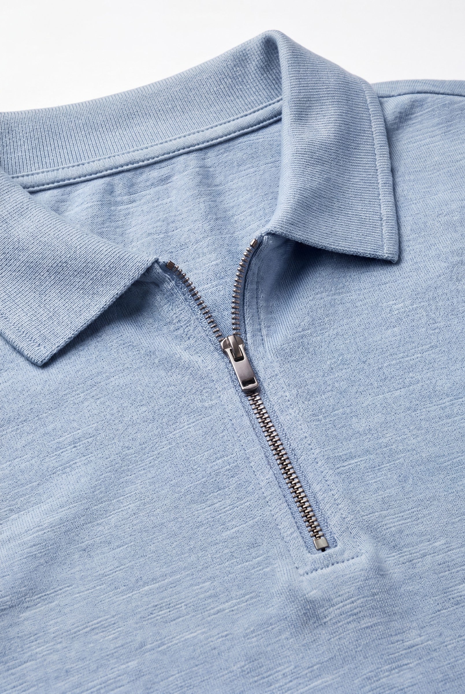 Men's Quinta Textured Zip Polo Shirt | Blackstone London