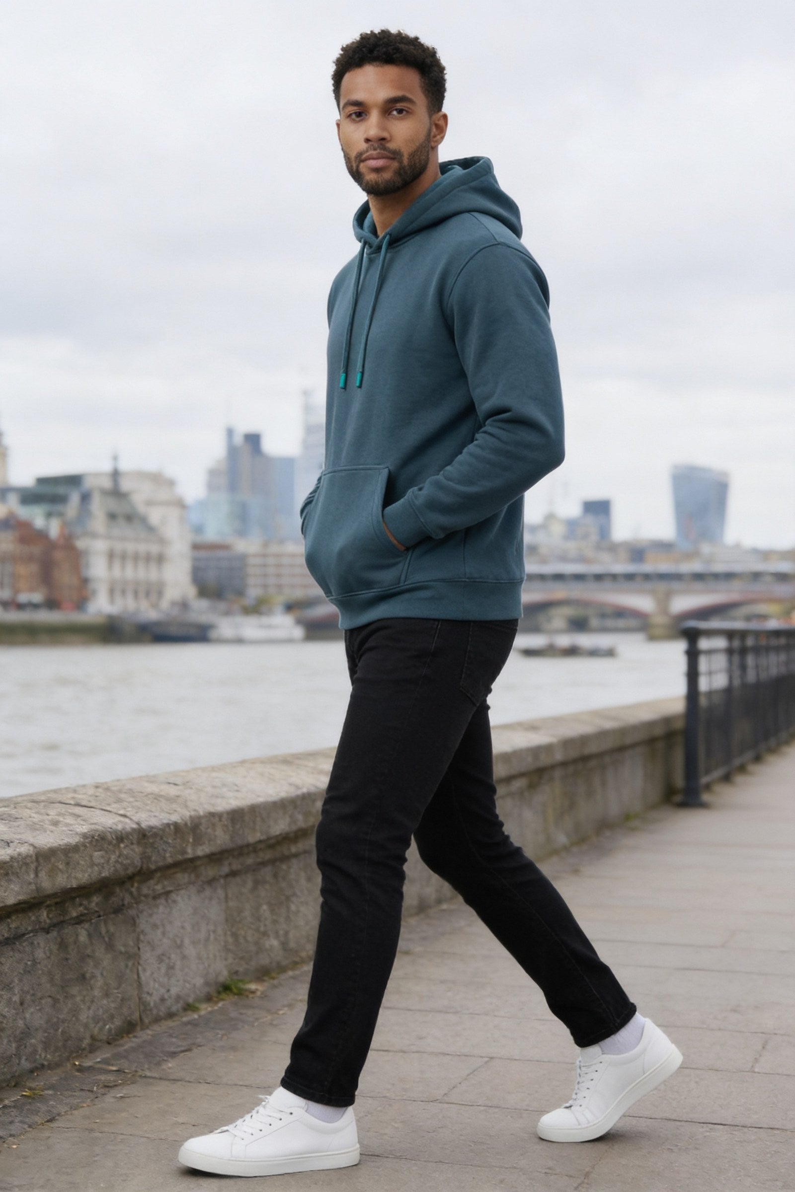 Men's Fundamental Fleece Pullover Hoodie | Blackstone London