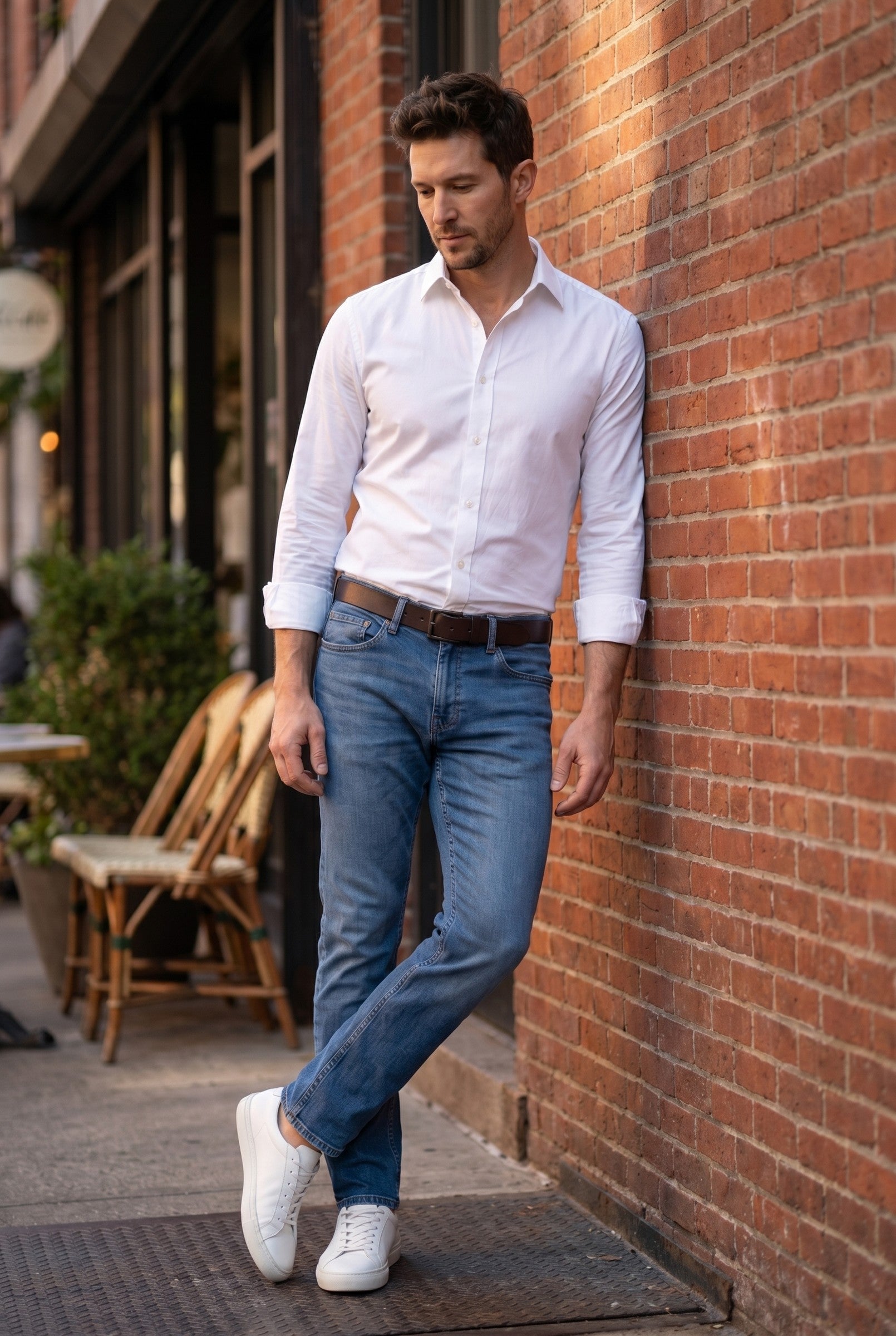 Men's Poplin Longsleeve Shirt | Blackstone London