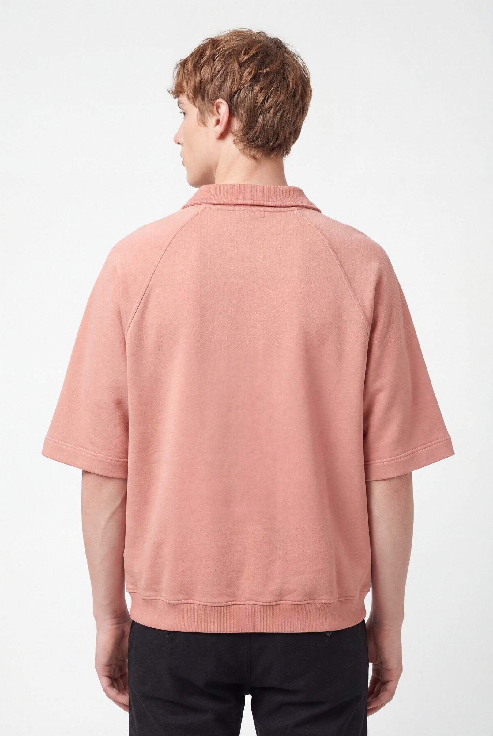 Men's Snow Washed Quarter Zip Polo | Blackstone London
