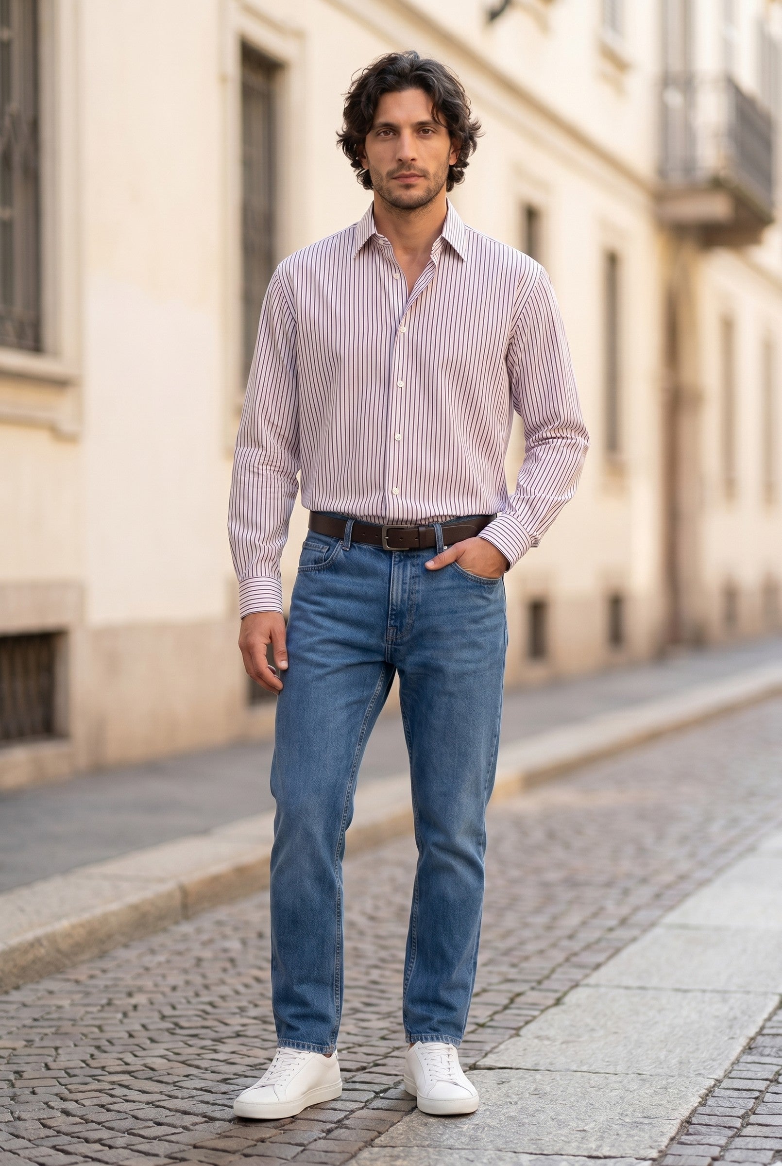 Men's Poplin Longsleeve Shirt | Blackstone London