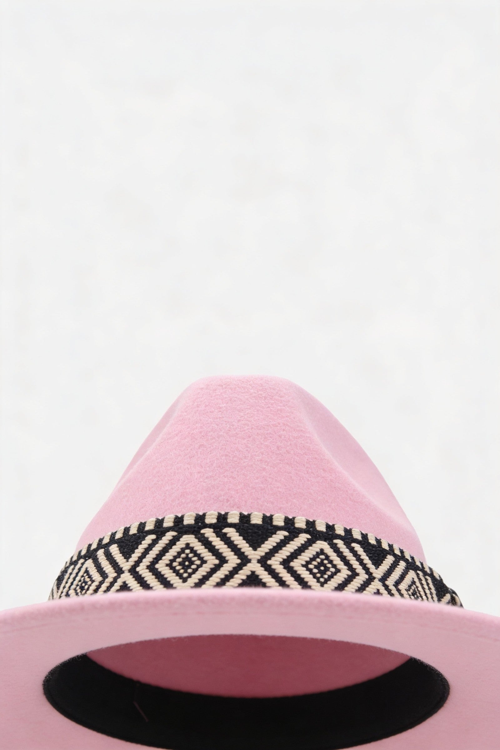 Men's Wide Brim Fedora Hat with Aztec Band | Blackstone London