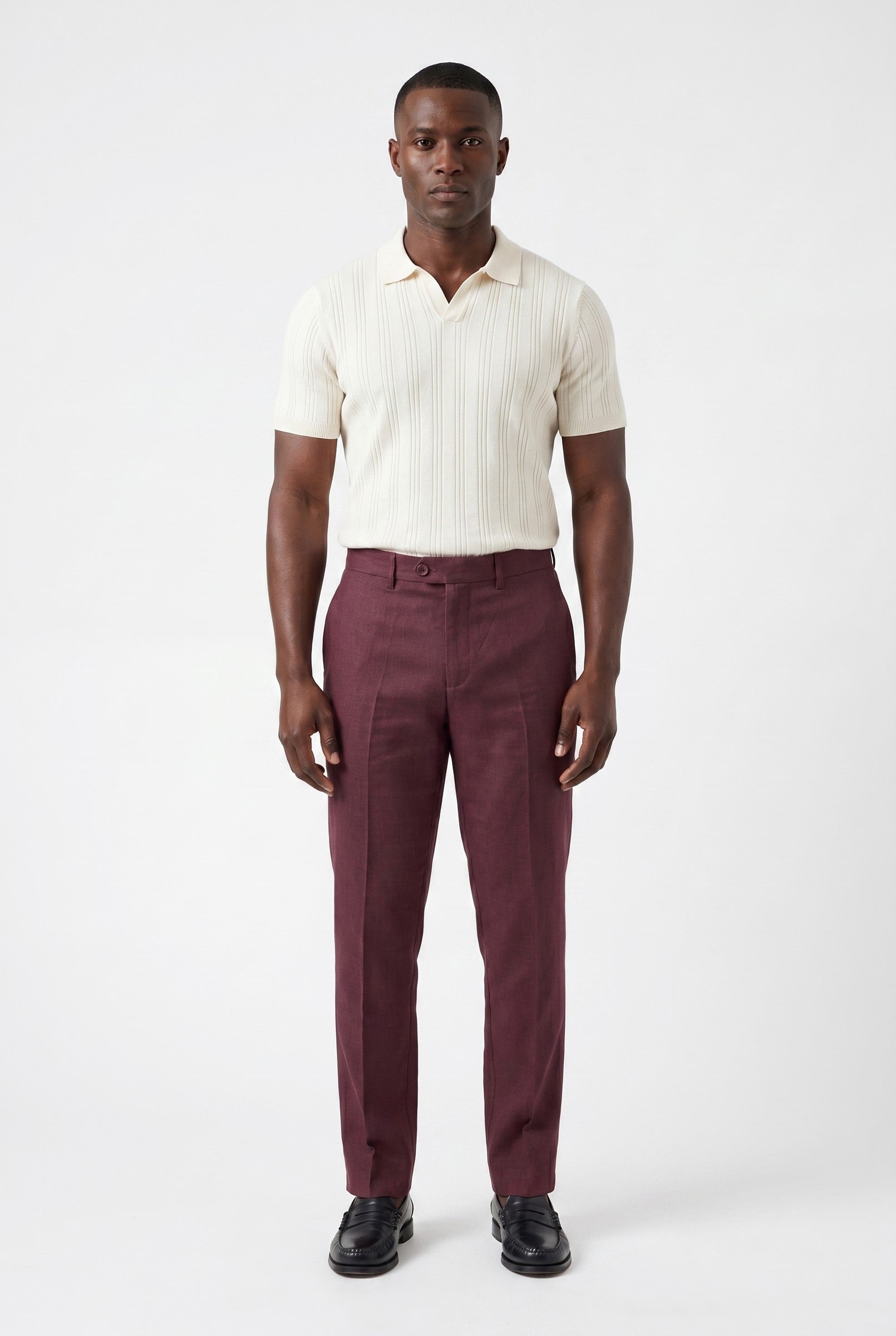Men's Linen Tailored Trousers | Blackstone London