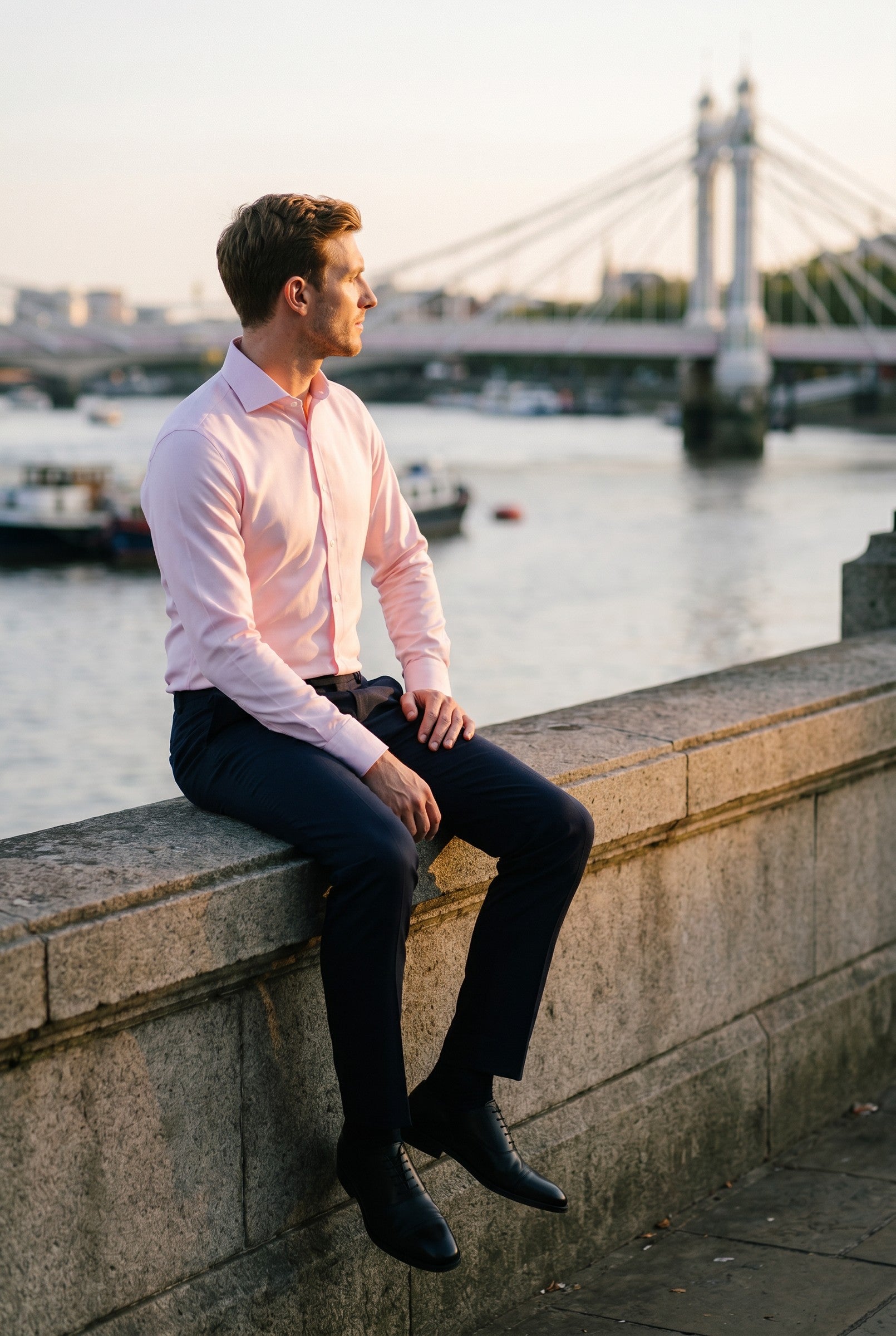 Men's Performance Slim-Fit Dress Shirt | Blackstone London