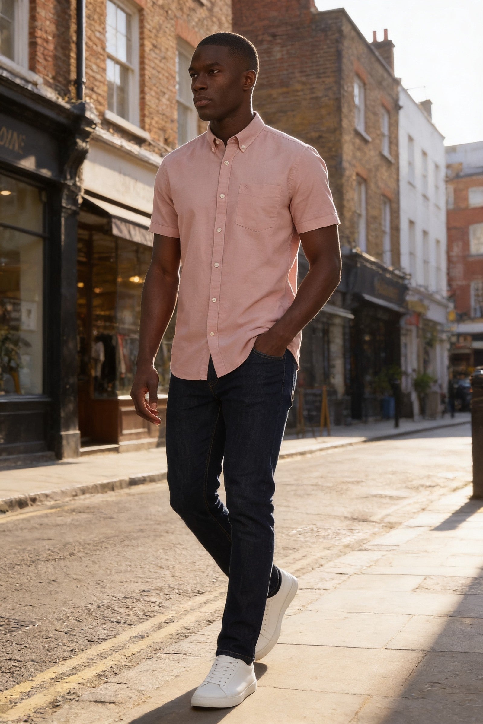 Men's Brewer Short-Sleeve Oxford Shirt | Blackstone London