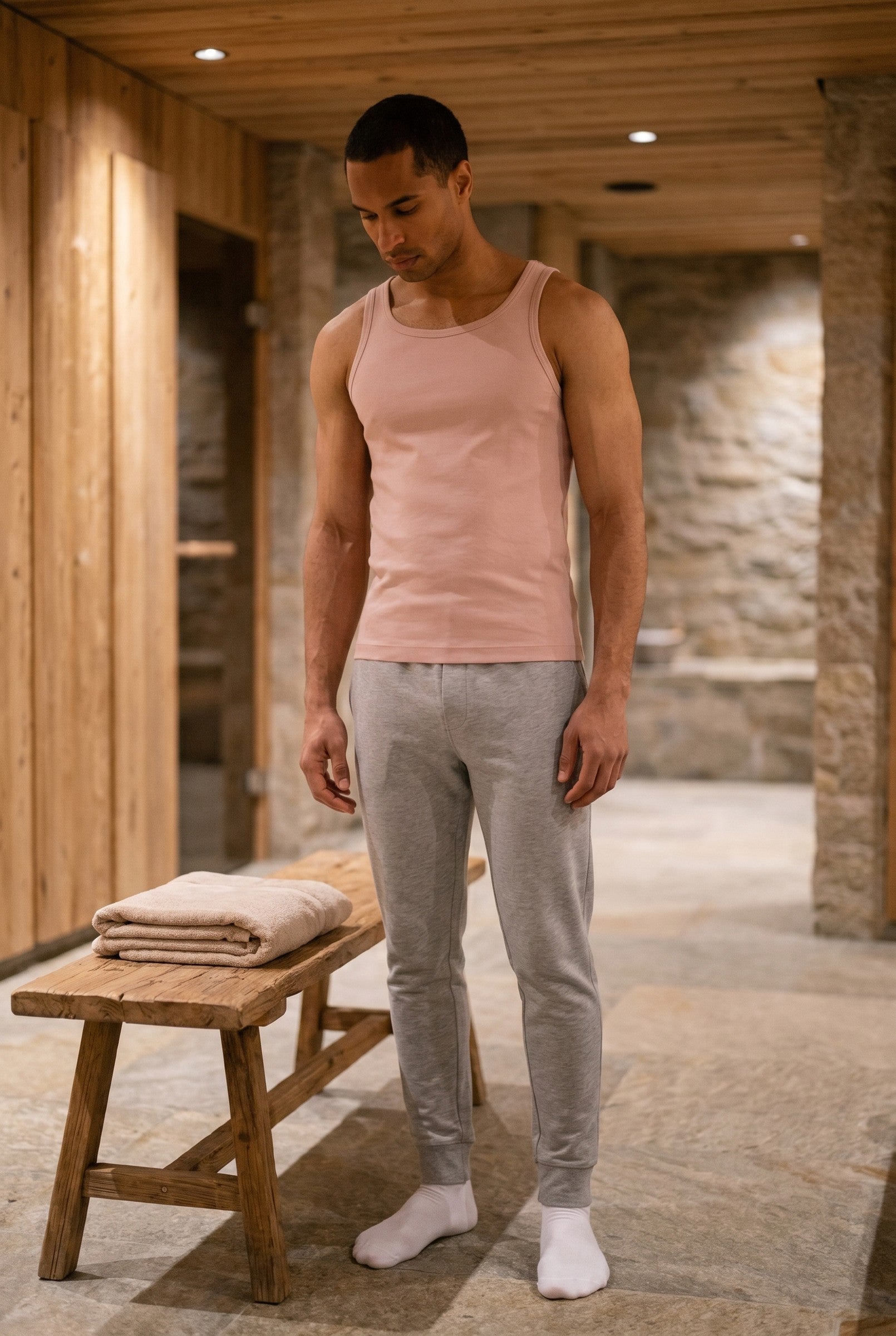 Men's Ribbed Cotton Tank Top | Blackstone London