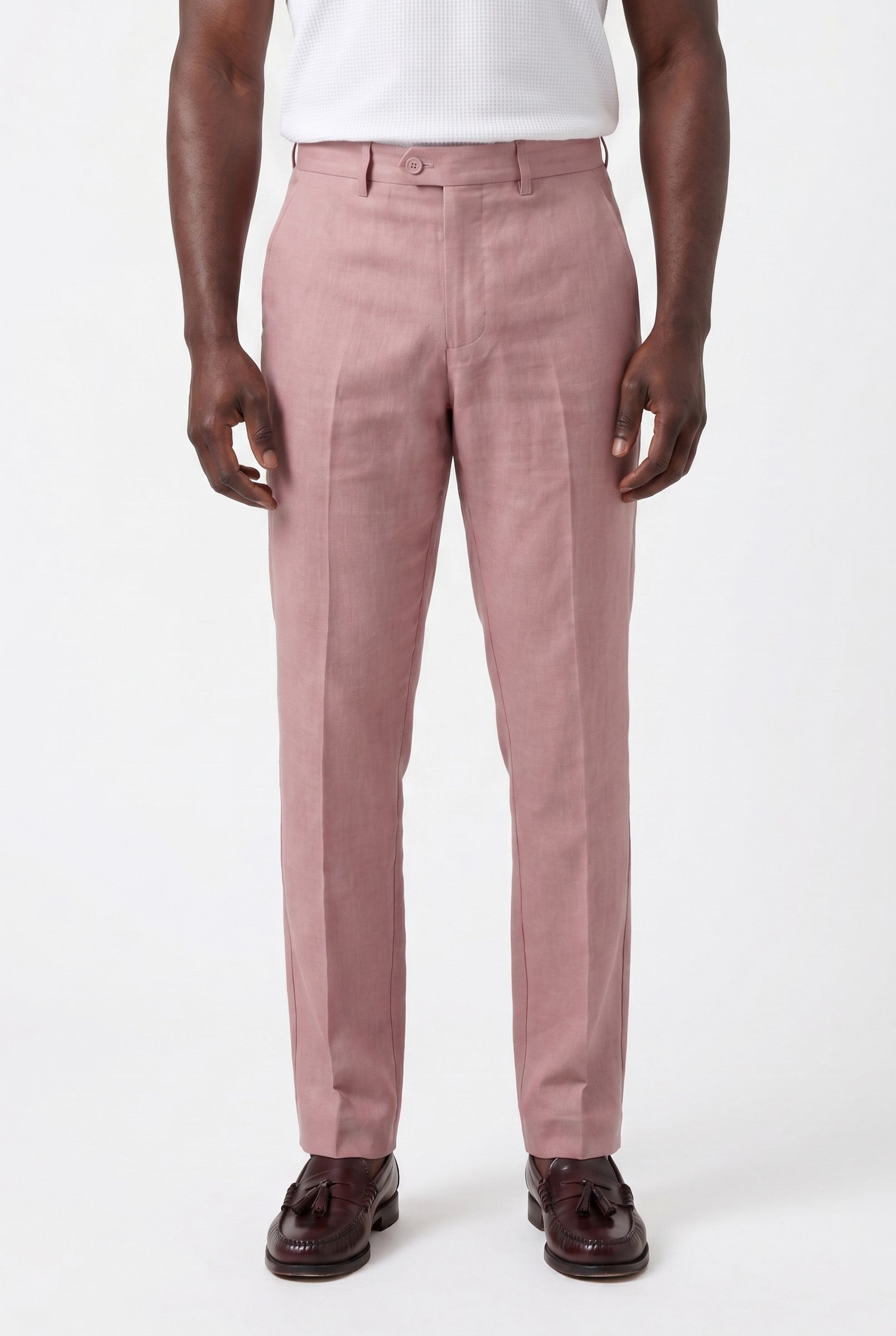 Men's Linen Tailored Trousers | Blackstone London
