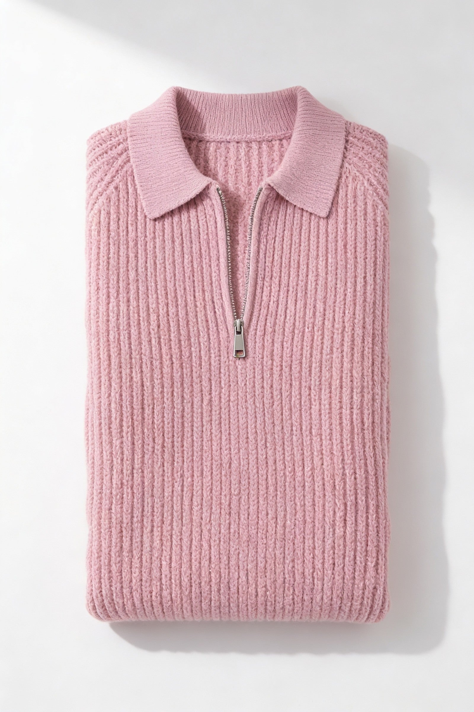 Men's Acid Washed Half-Zip Knit Pullover | Blackstone London