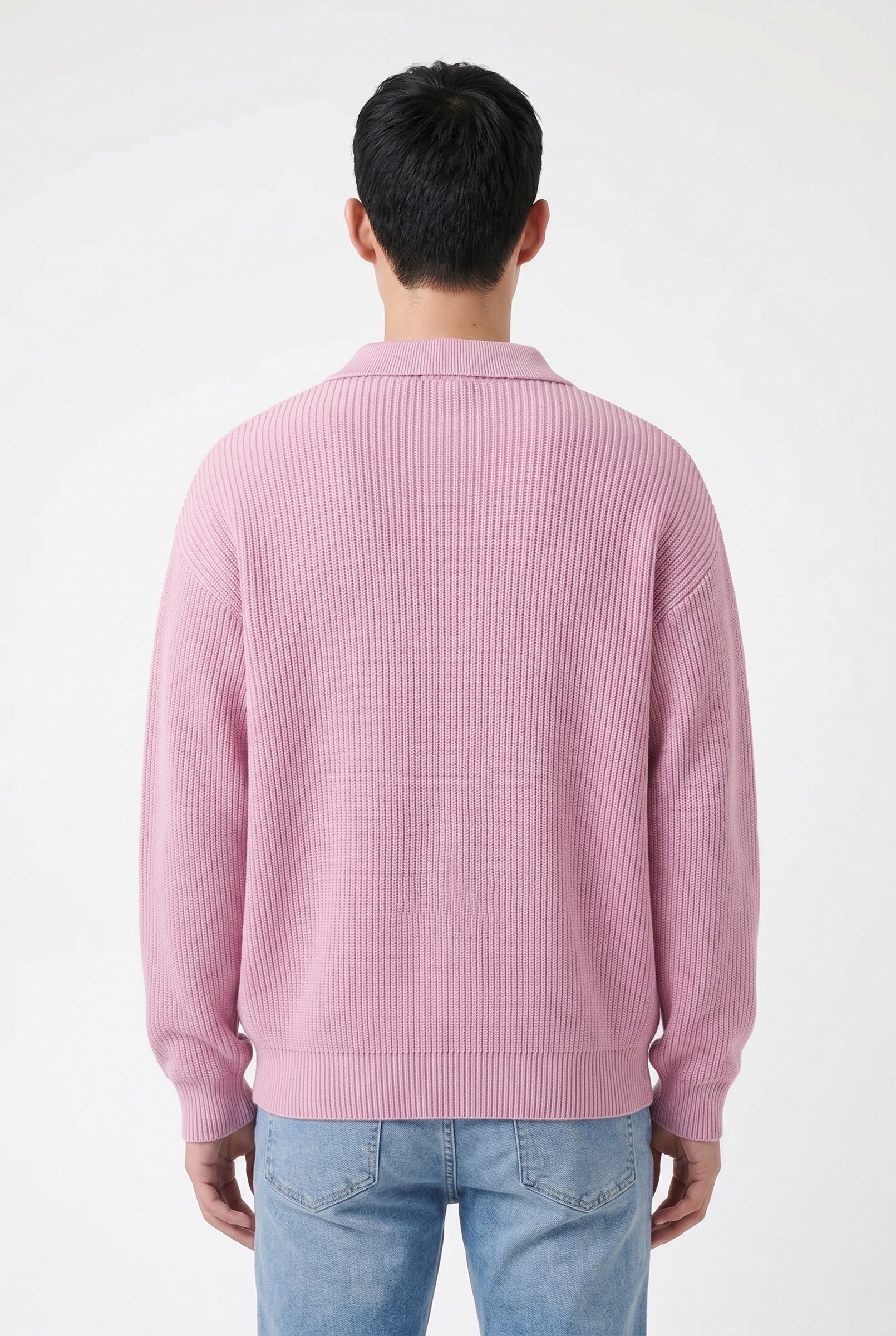 Men's Acid Washed Half-Zip Knit Pullover | Blackstone London