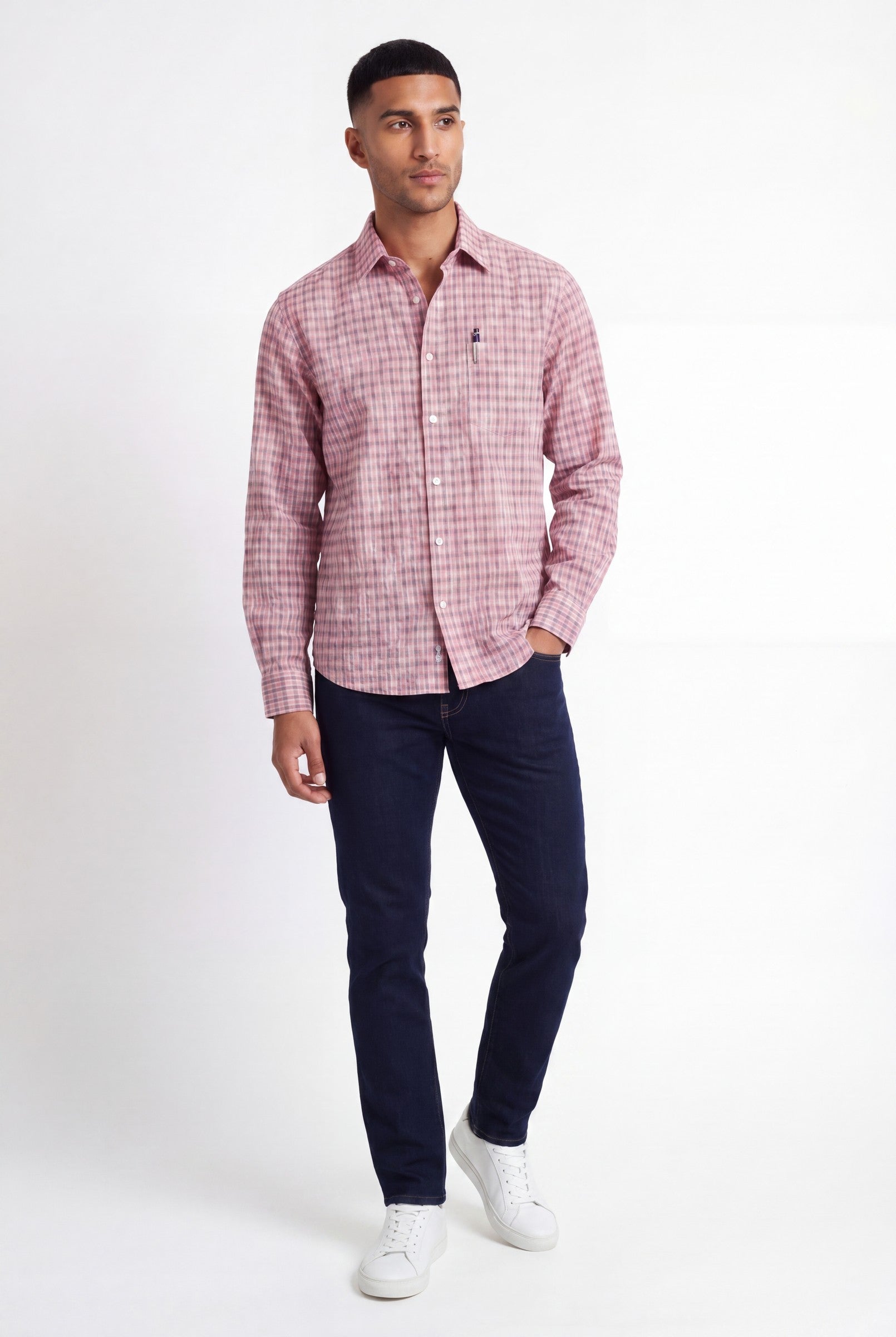 Men's Cotton Checked Boxy Shirt | Blackstone London