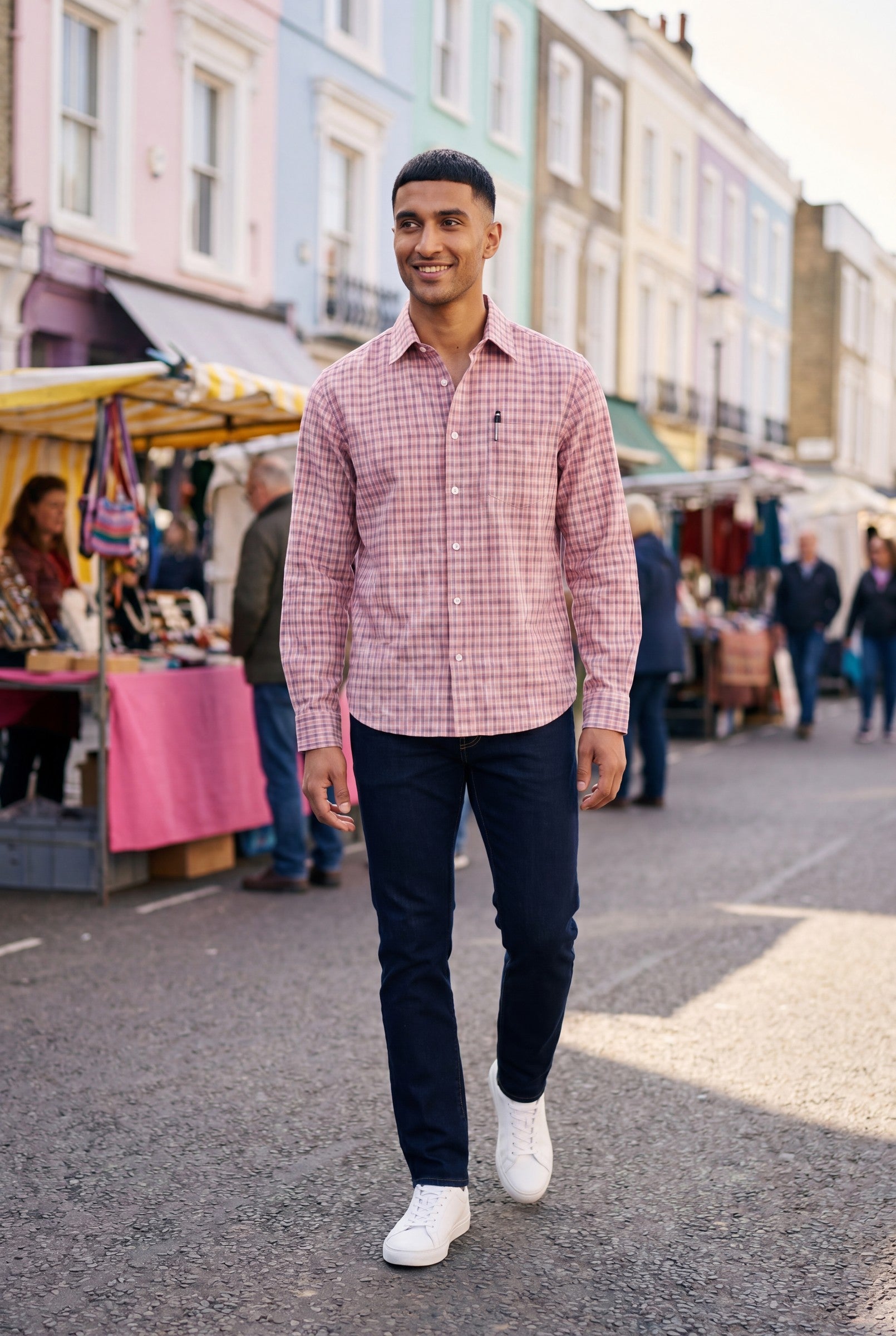 Men's Cotton Checked Boxy Shirt | Blackstone London