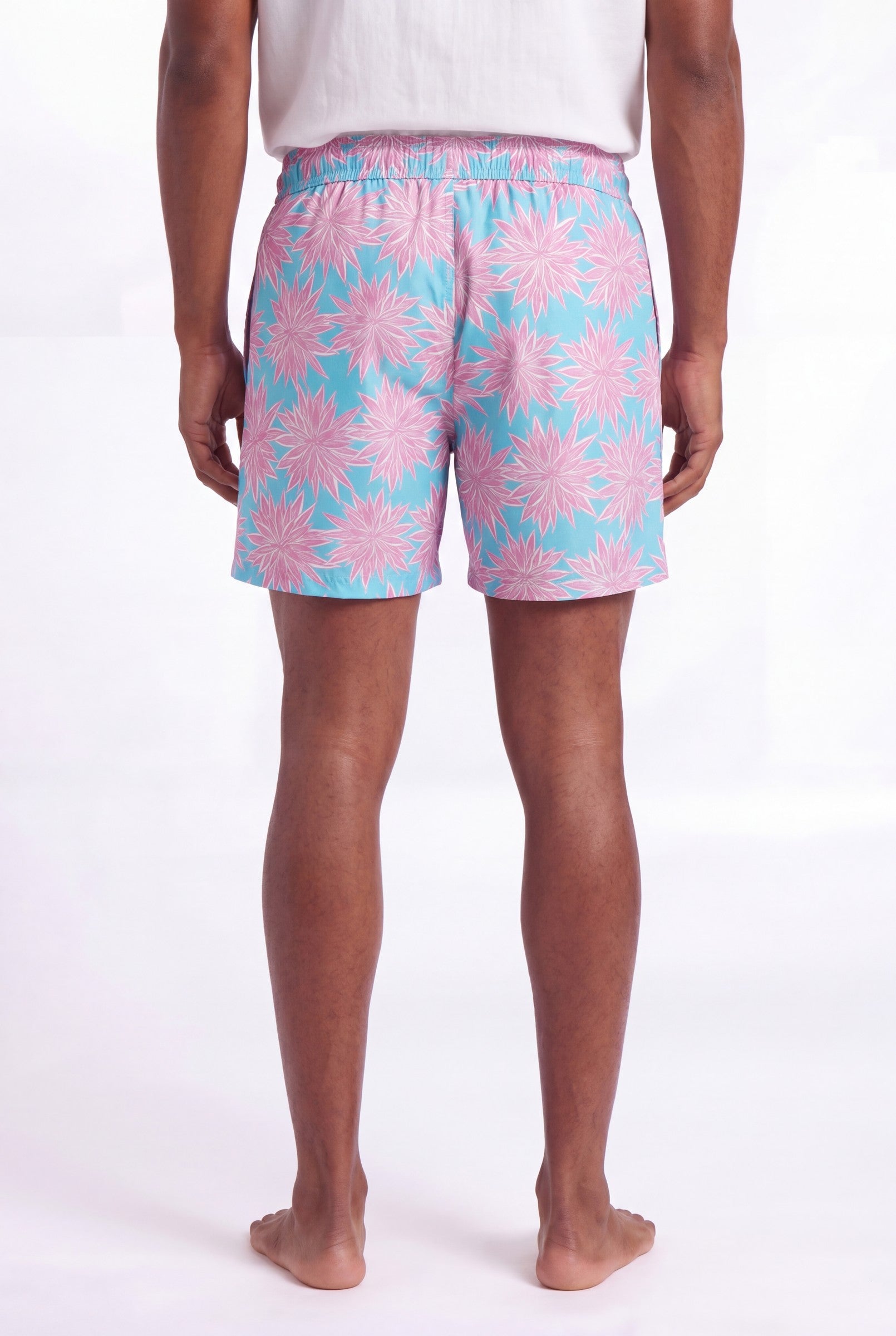 Men's Agave Print Swim Shorts | Blackstone London