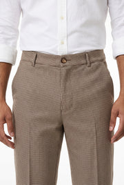 Men's Dogtooth Woven Cropped Trouser | Blackstone London