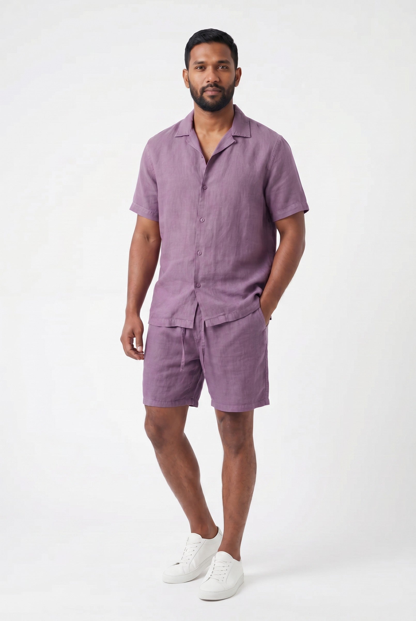 Men's Linen Leisure Drawstring Shorts | Blackstone London