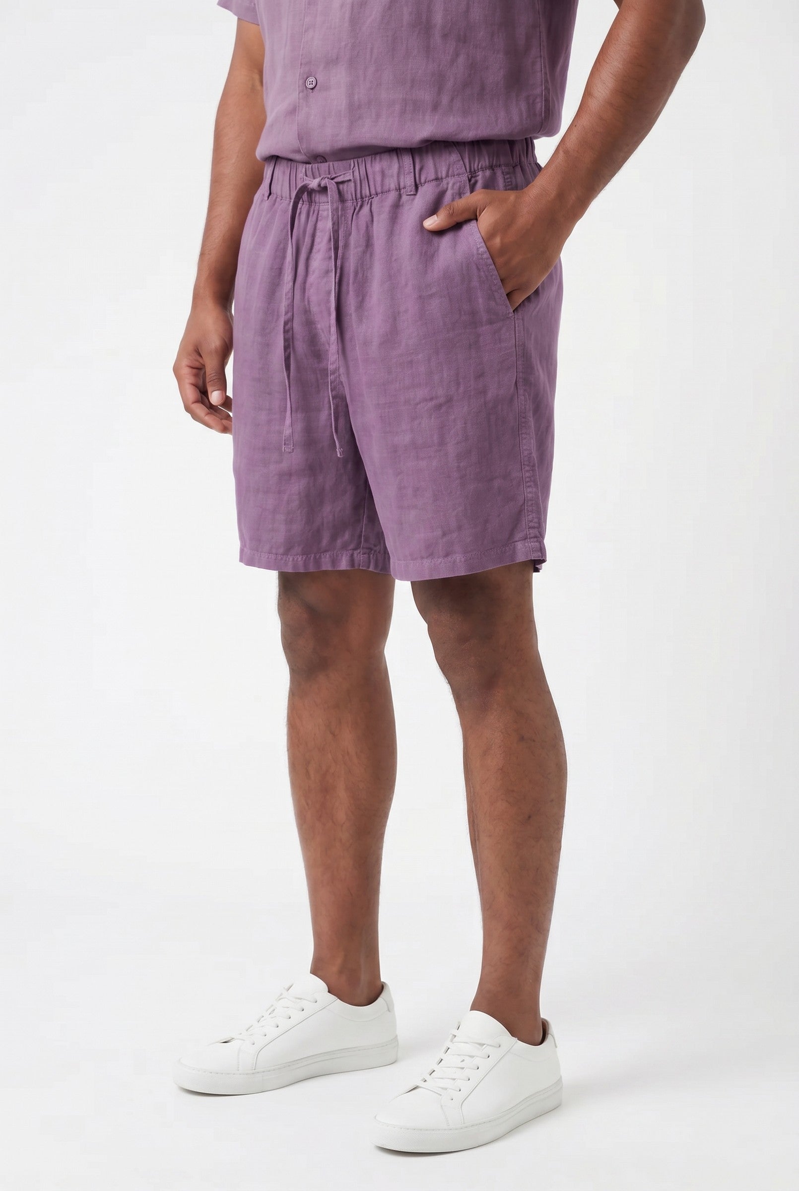 Men's Linen Leisure Drawstring Shorts | Blackstone London