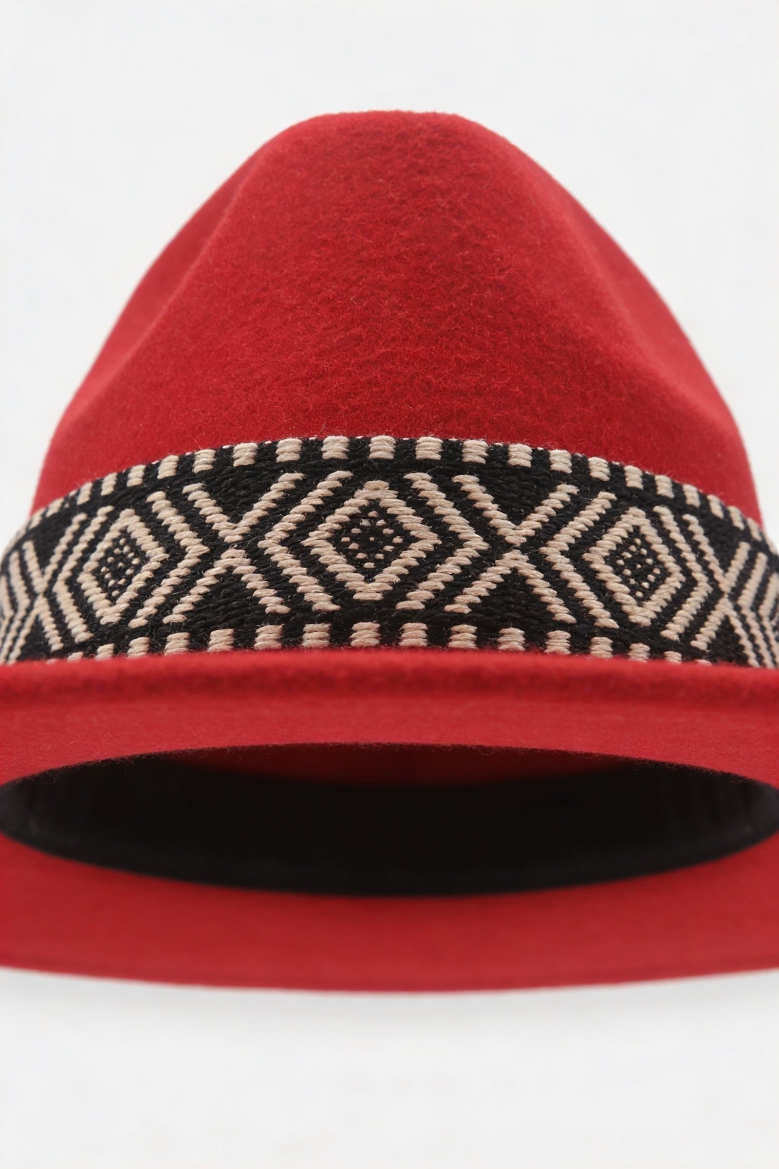 Men's Wide Brim Fedora Hat with Aztec Band | Blackstone London