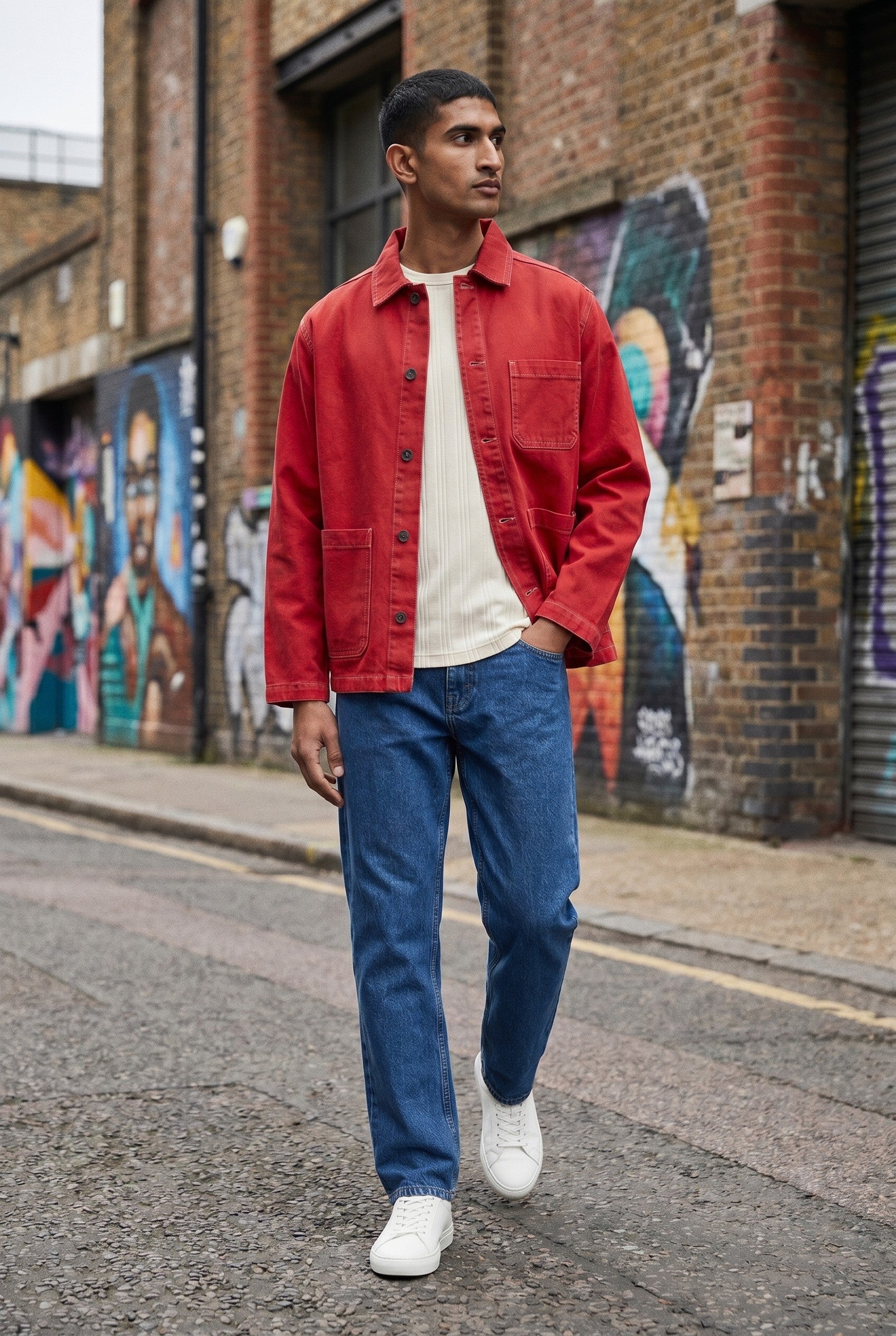 Men's Vintage Wash Chore Jacket | Blackstone London