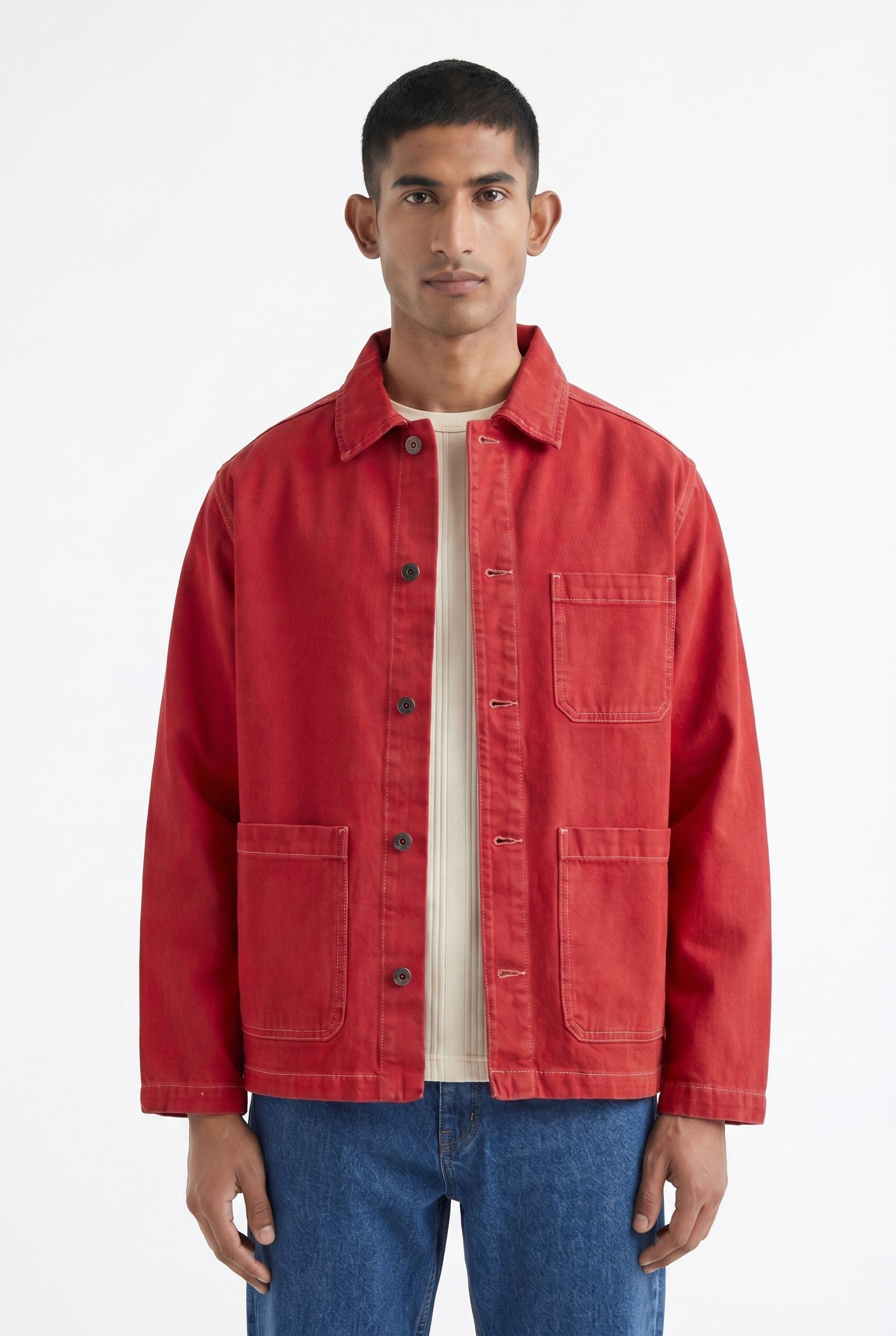 Men's Vintage Wash Chore Jacket | Blackstone London