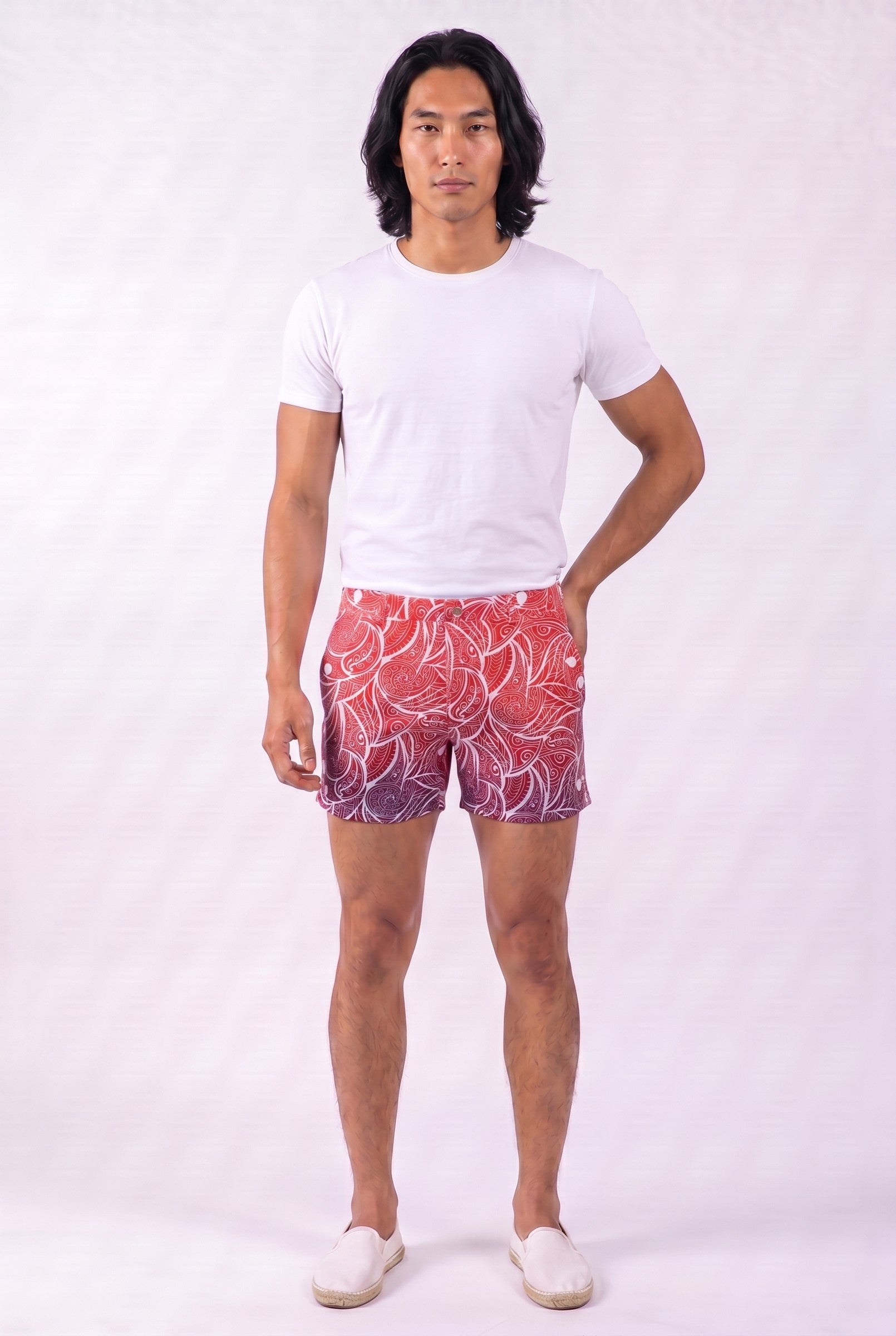 Men's Warrior Print Swim Shorts | Blackstone London