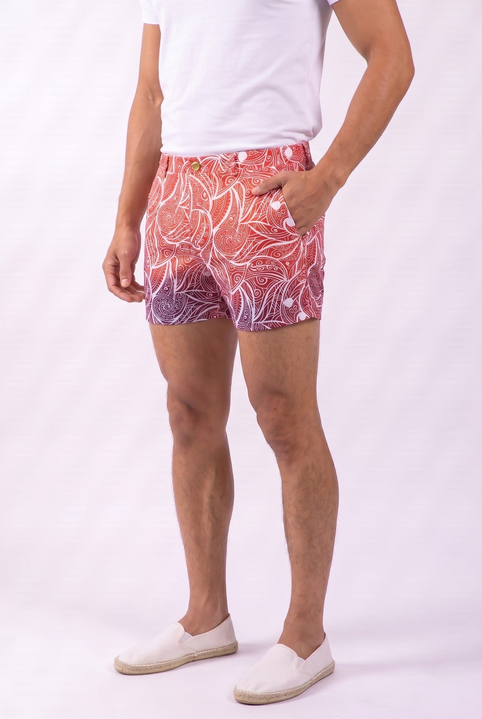 Men's Warrior Print Swim Shorts | Blackstone London