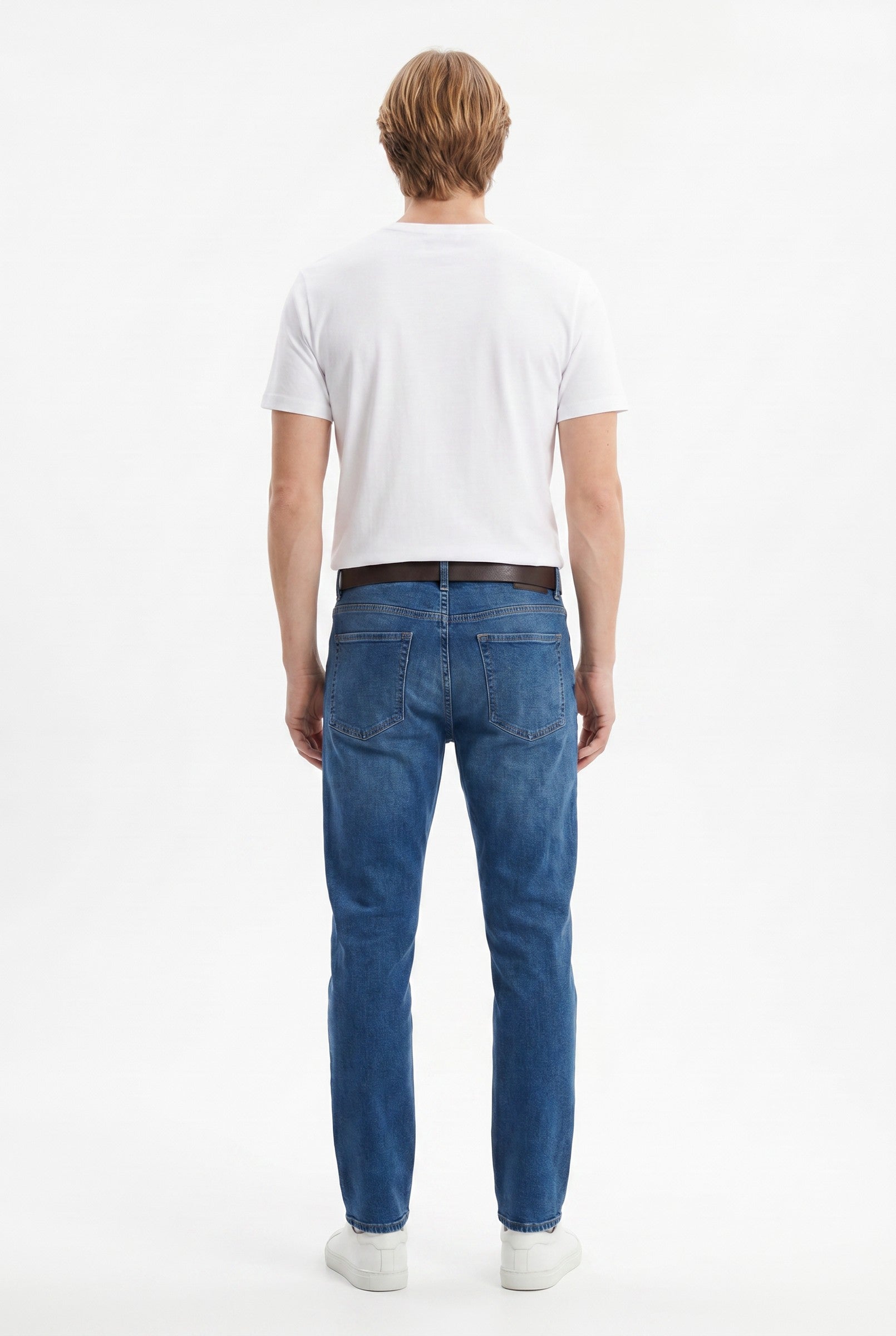 Men's Slim Tapered Stretch Denim Jeans | Blackstone London