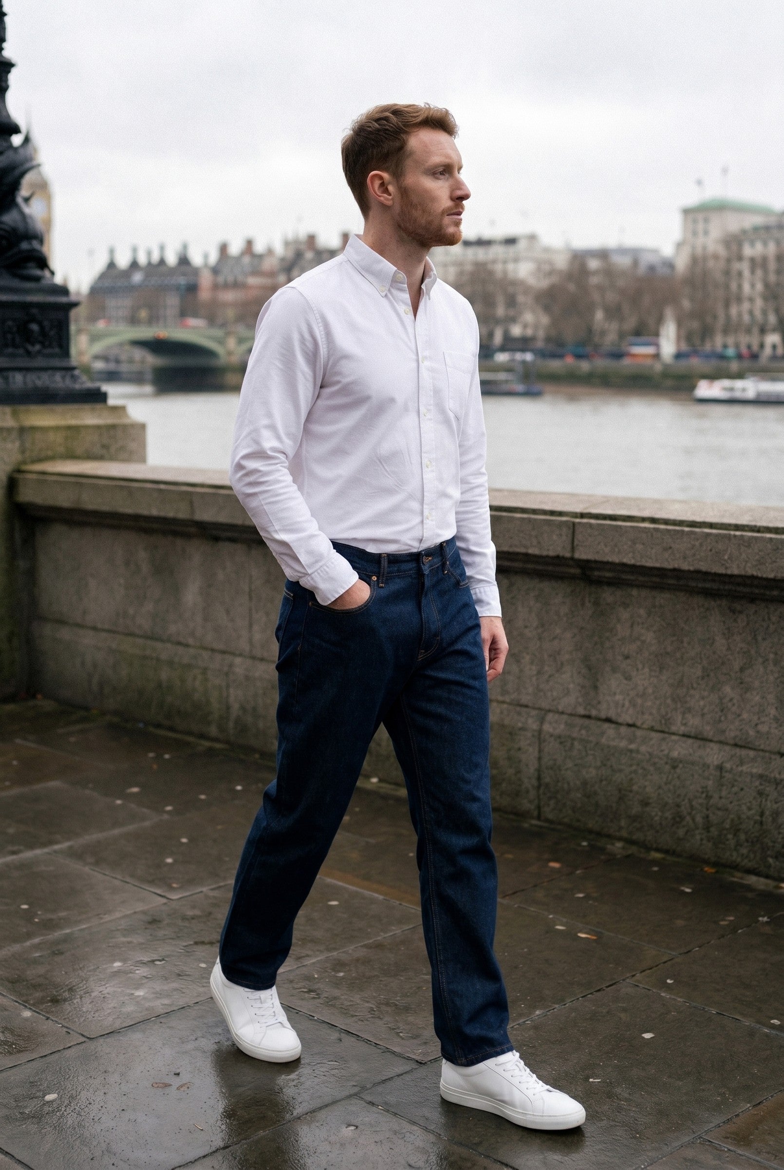 Men's Rinse Wash Original Denim Relaxed Jeans | Blackstone London