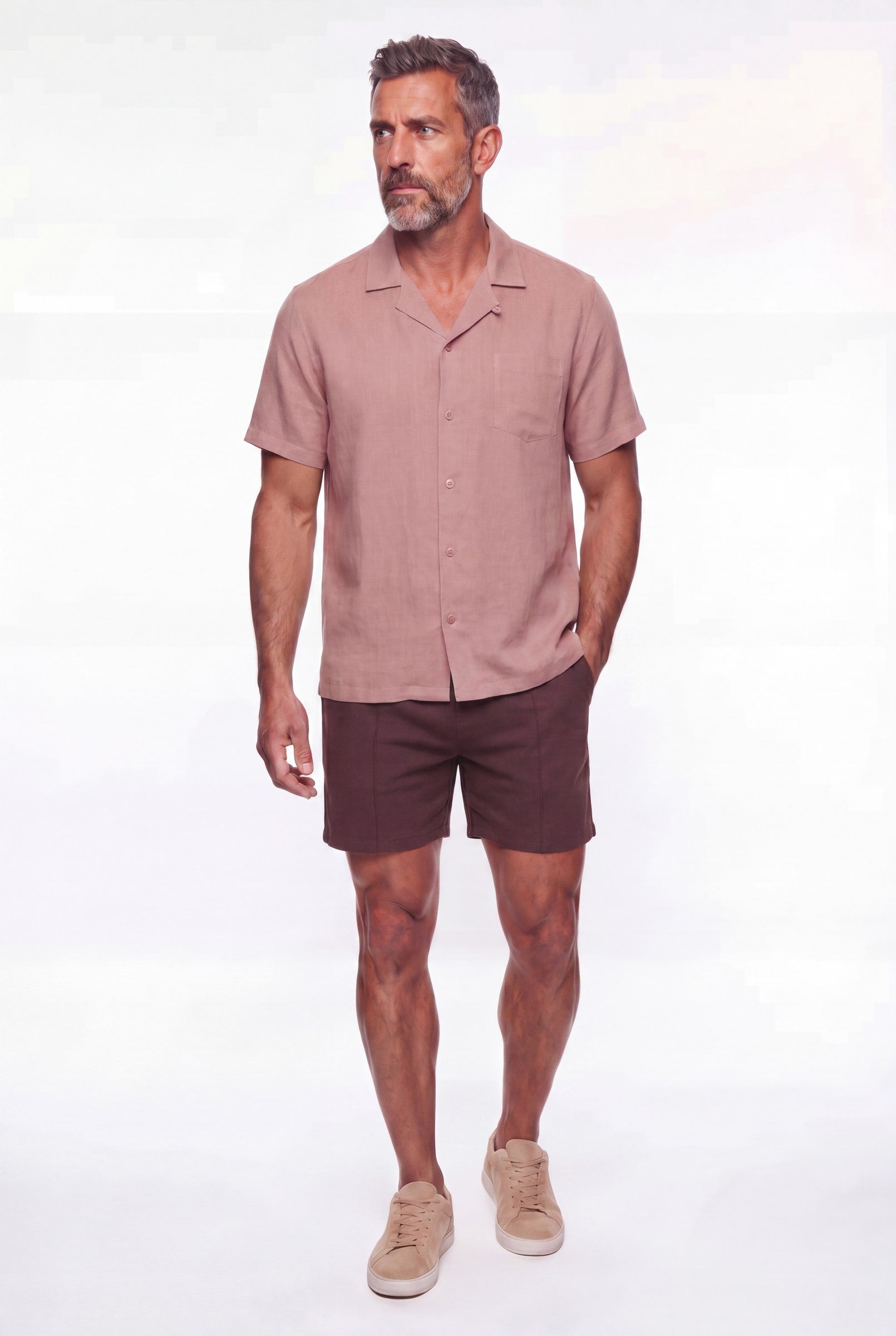 Men's Linen Cuban Collar Shirt | Blackstone London