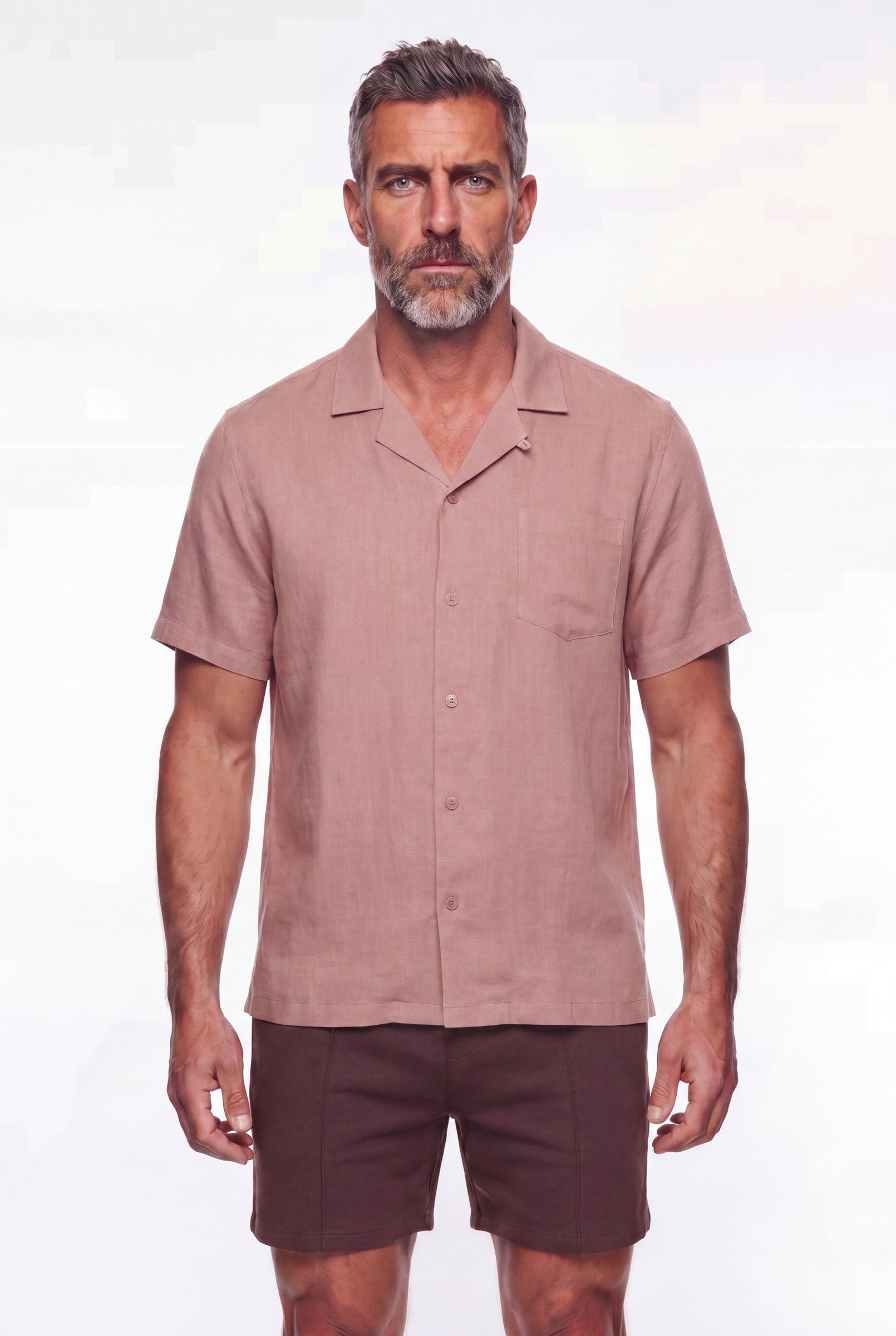 Men's Linen Cuban Collar Shirt | Blackstone London
