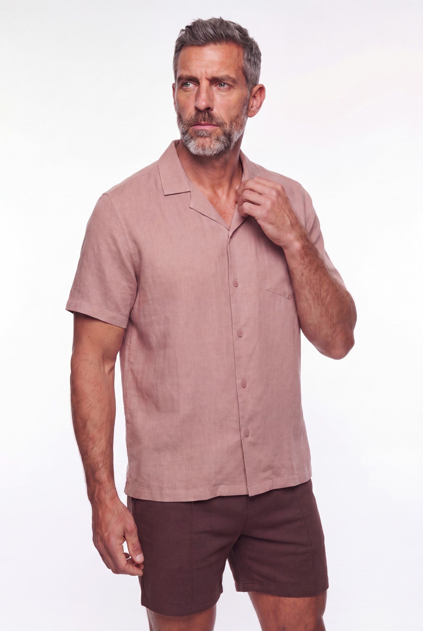 Men's Linen Cuban Collar Shirt | Blackstone London