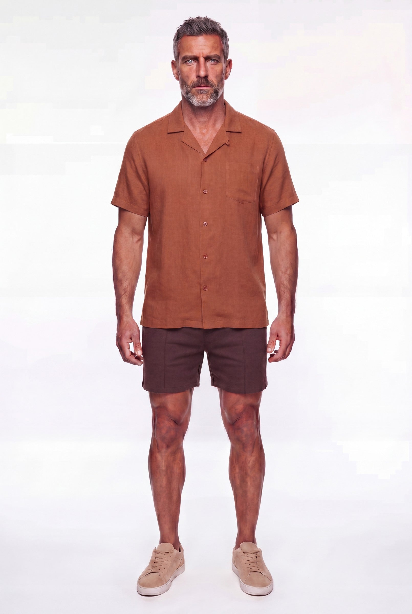 Men's Linen Cuban Collar Shirt | Blackstone London