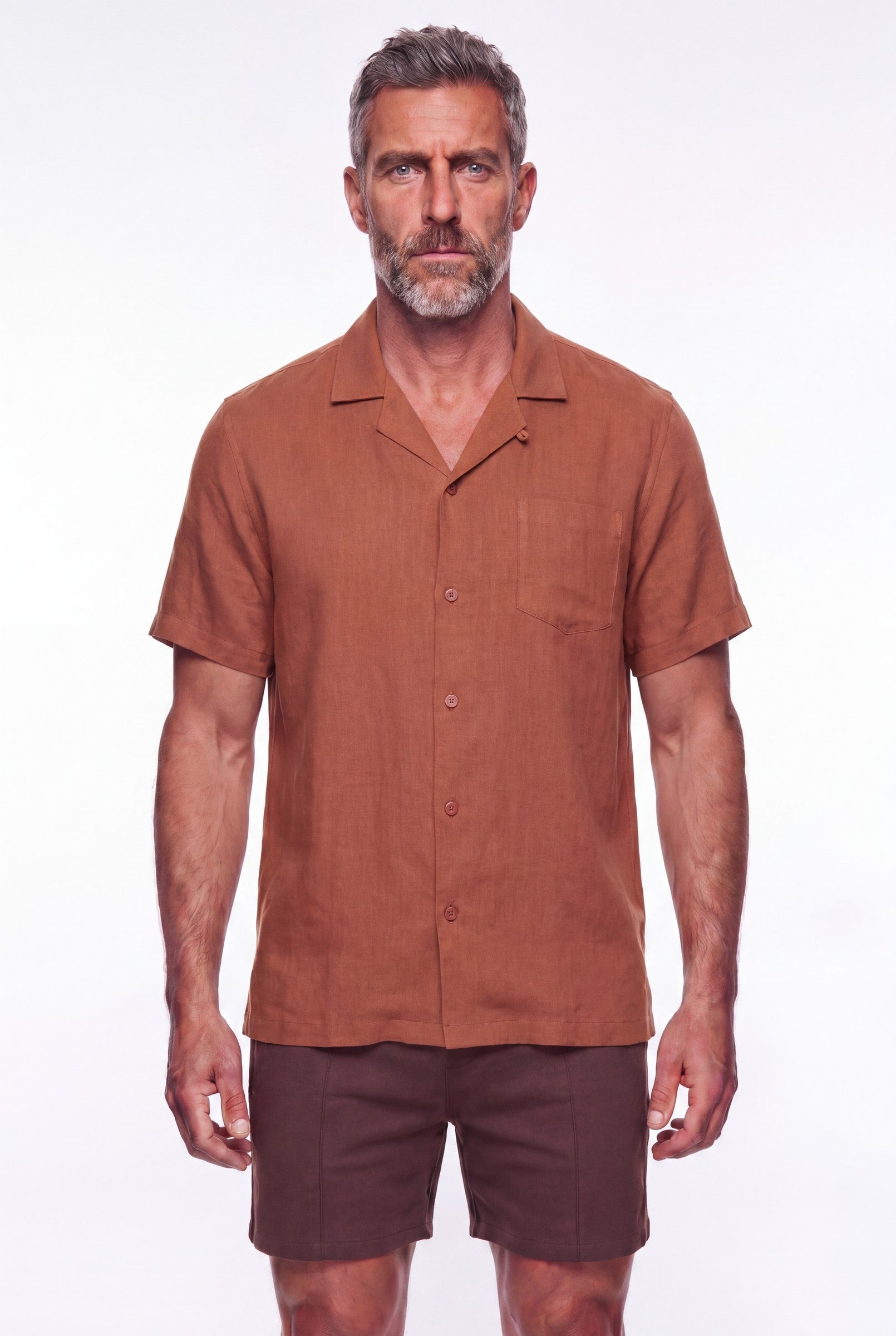 Men's Linen Cuban Collar Shirt | Blackstone London
