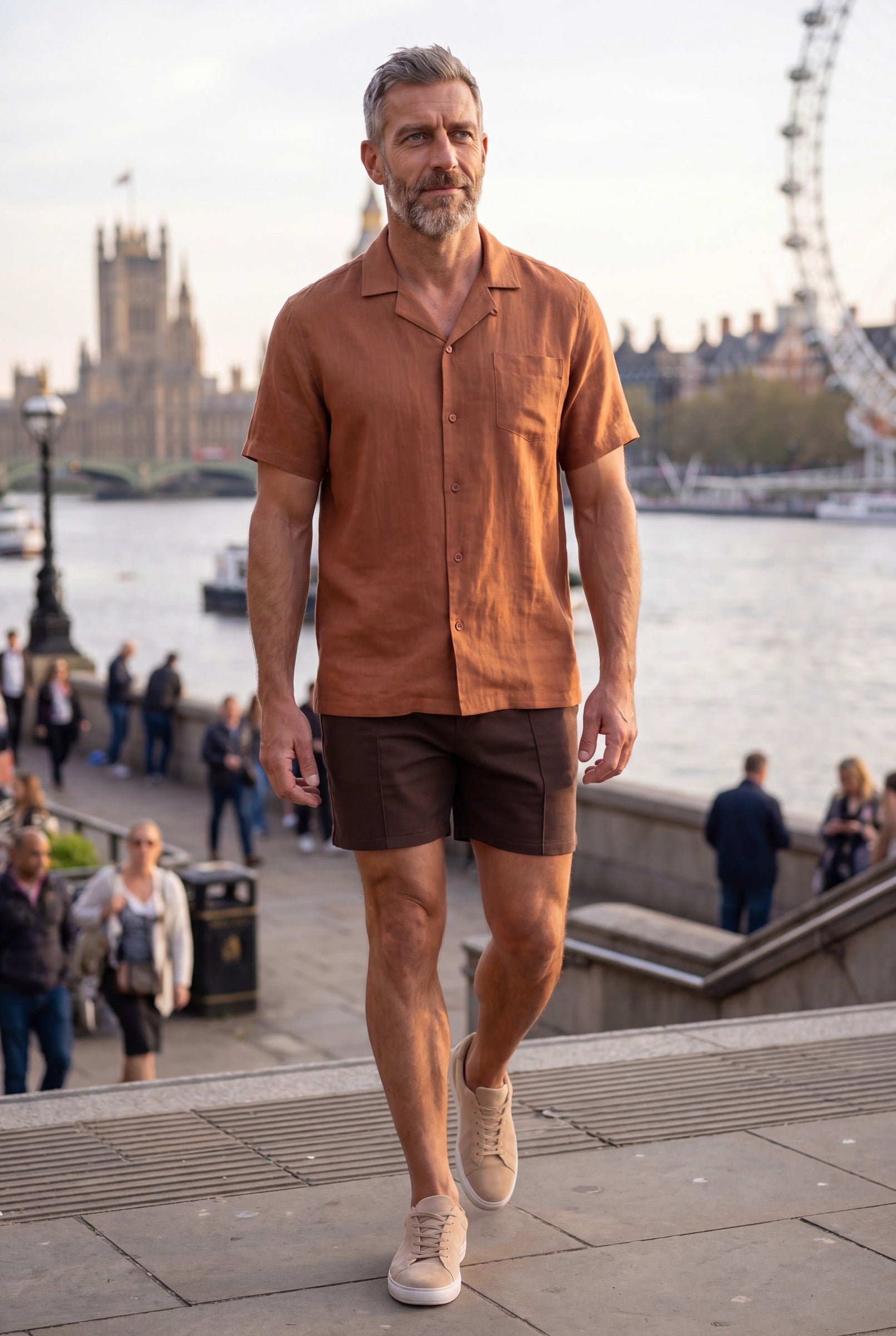 Men's Linen Cuban Collar Shirt | Blackstone London