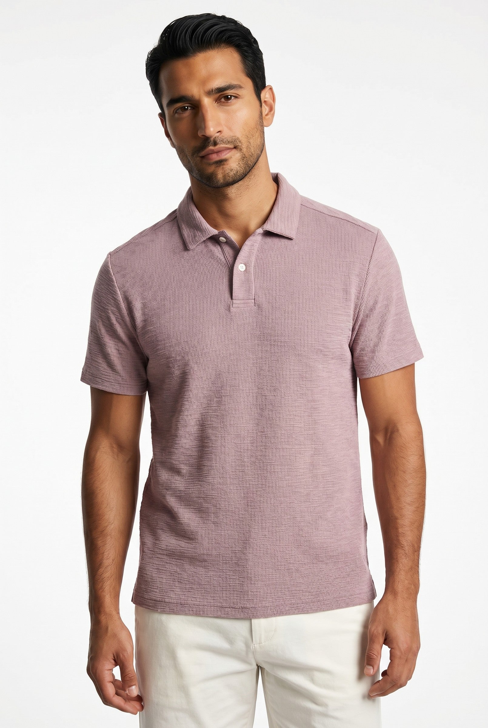 Men's Tonal Pique Polo Shirt | Blackstone London