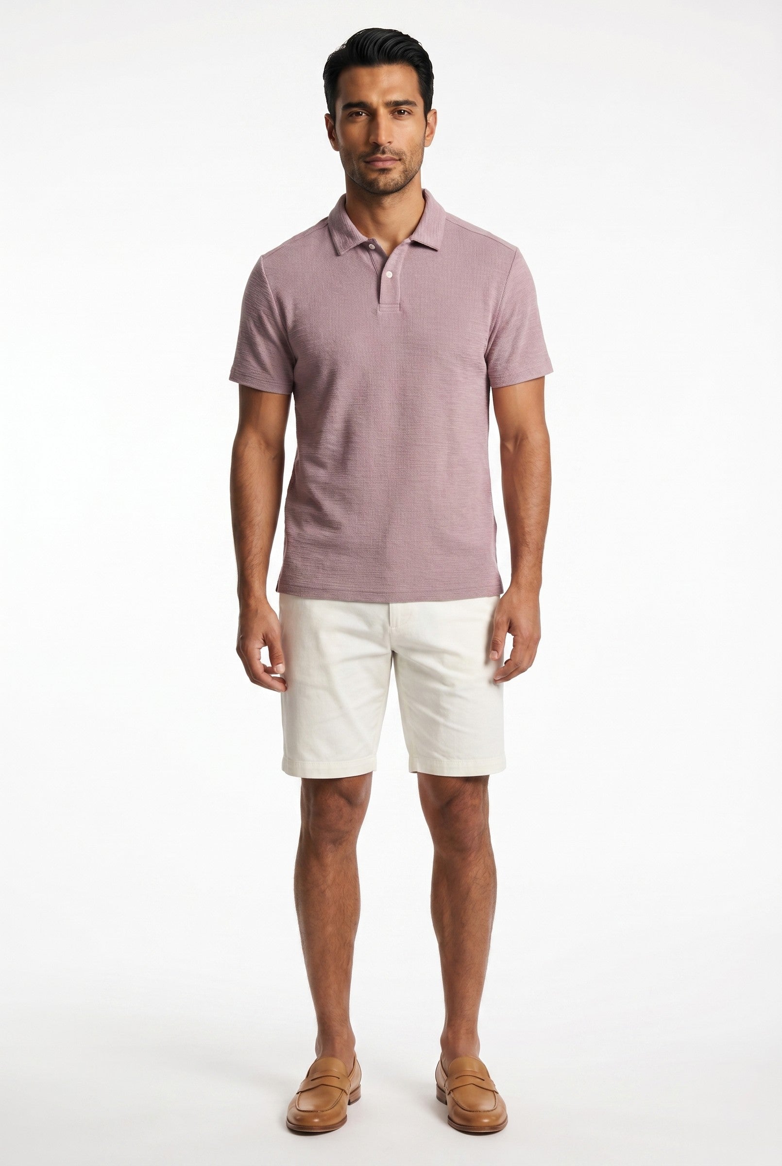 Men's Tonal Pique Polo Shirt | Blackstone London