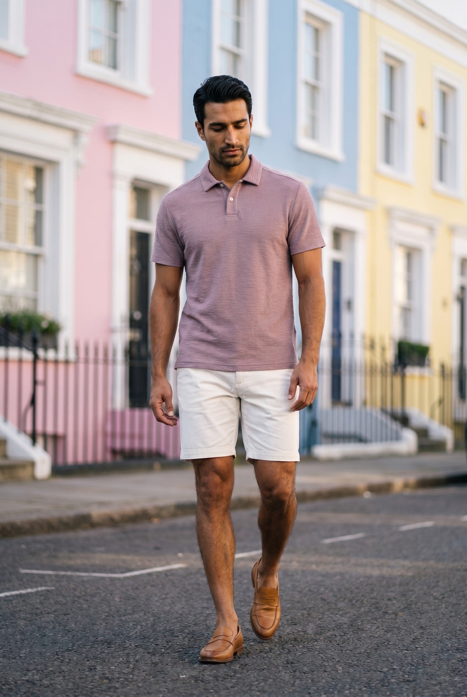 Men's Tonal Pique Polo Shirt | Blackstone London