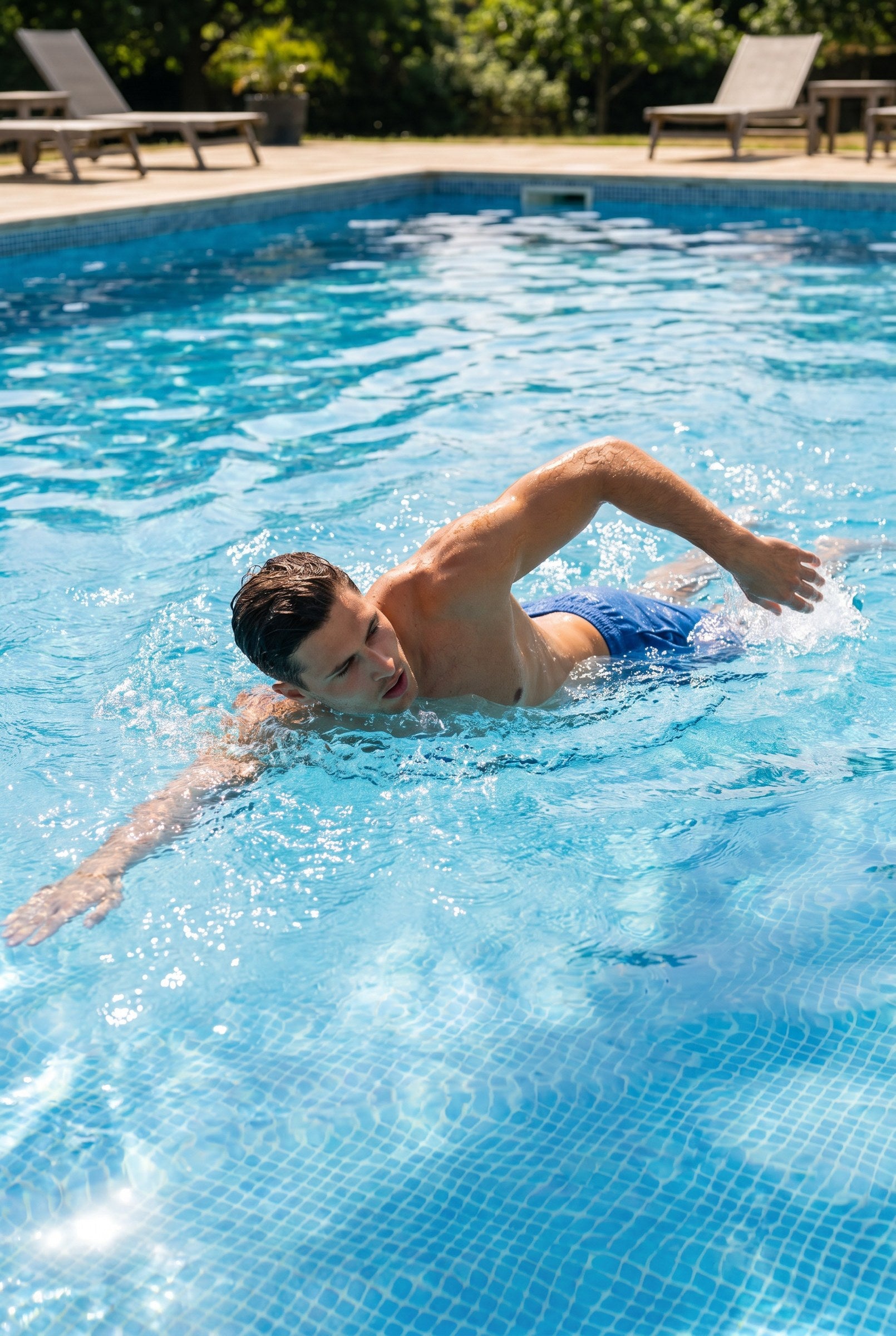 Men's Seersucker Texture Swim Shorts | Blackstone London