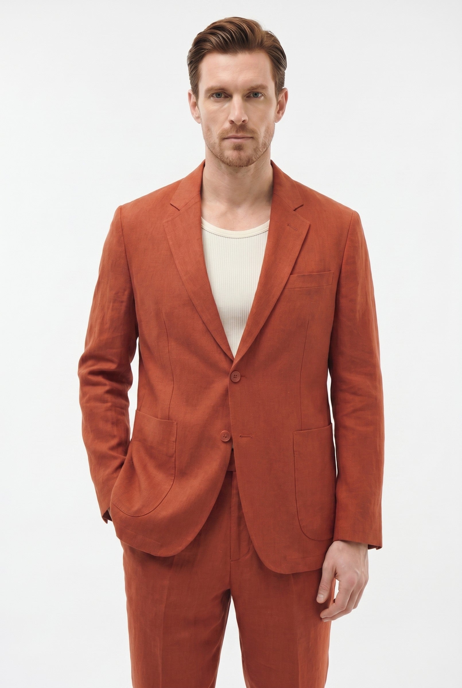 Men's Linen Tailored Blazer | Blackstone London