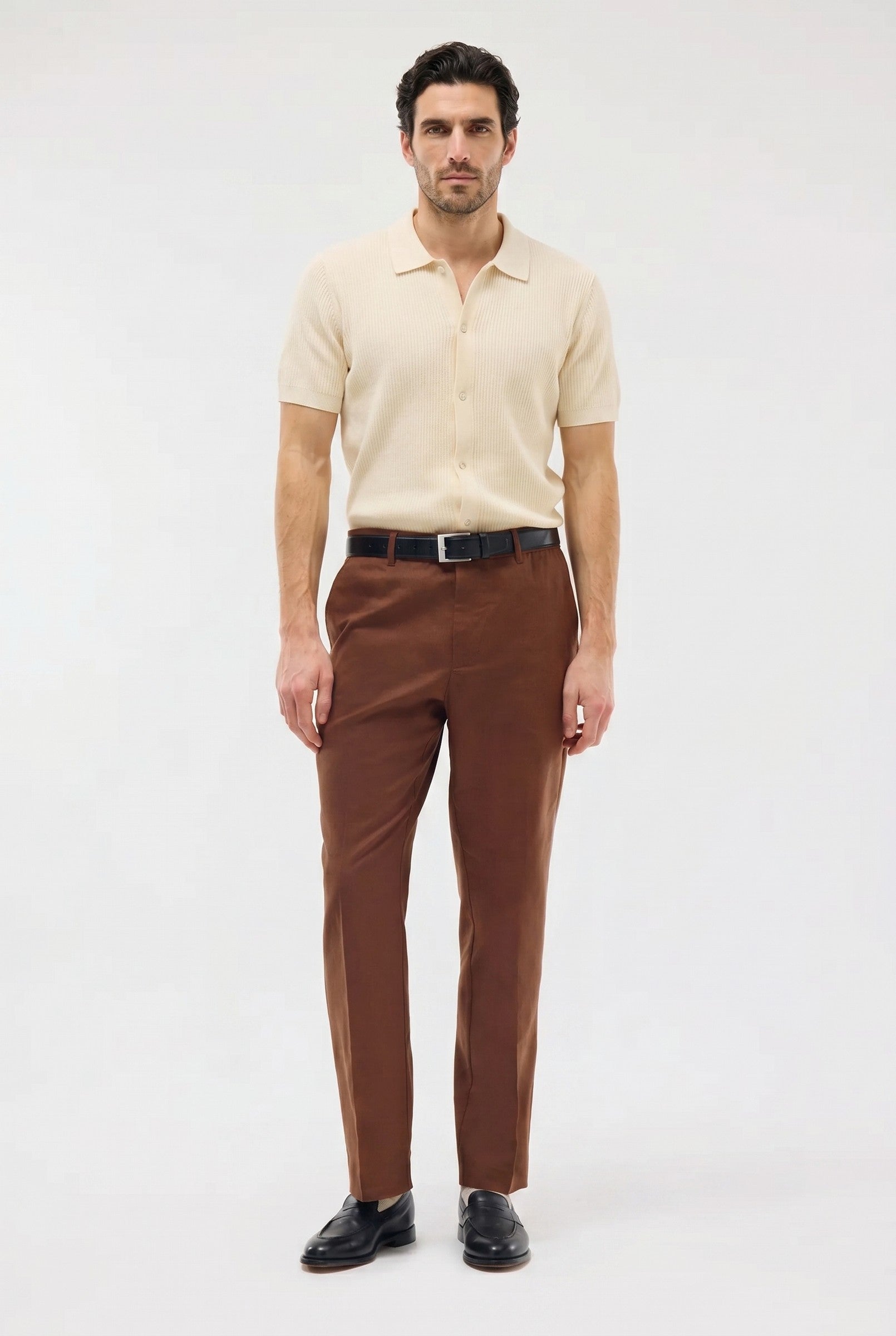 Men's Linen Tailored Trousers | Blackstone London