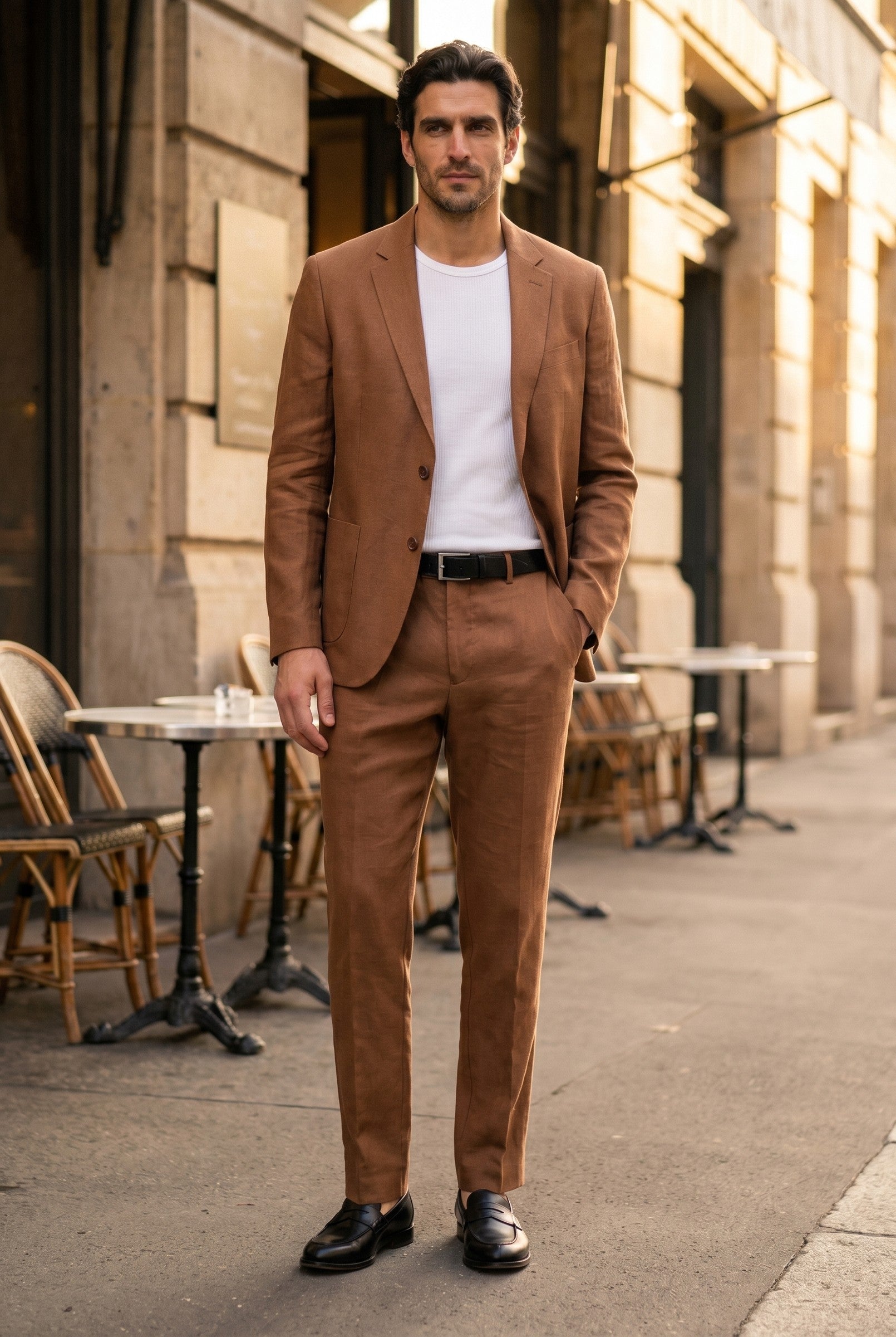 Men's Linen Tailored Blazer | Blackstone London