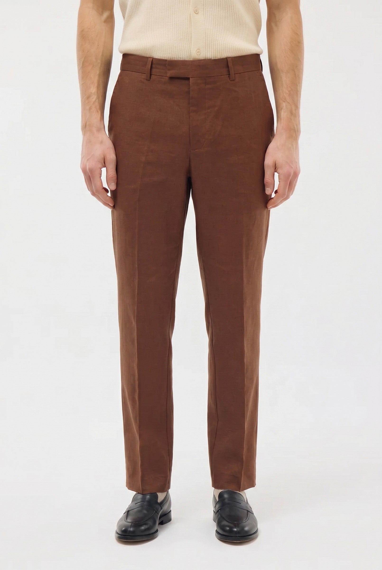 Men's Linen Tailored Trousers | Blackstone London