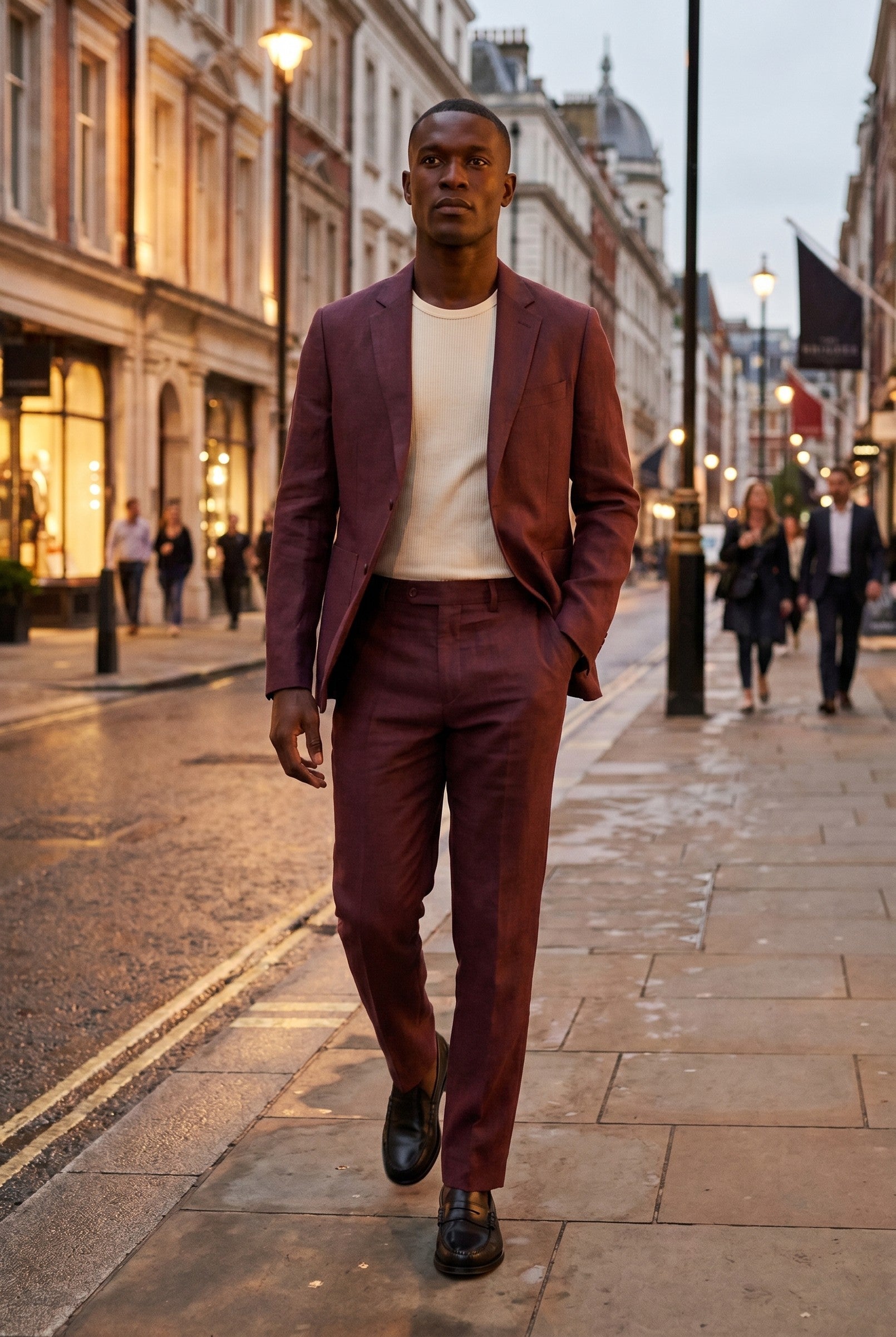 Men's Linen Tailored Blazer | Blackstone London