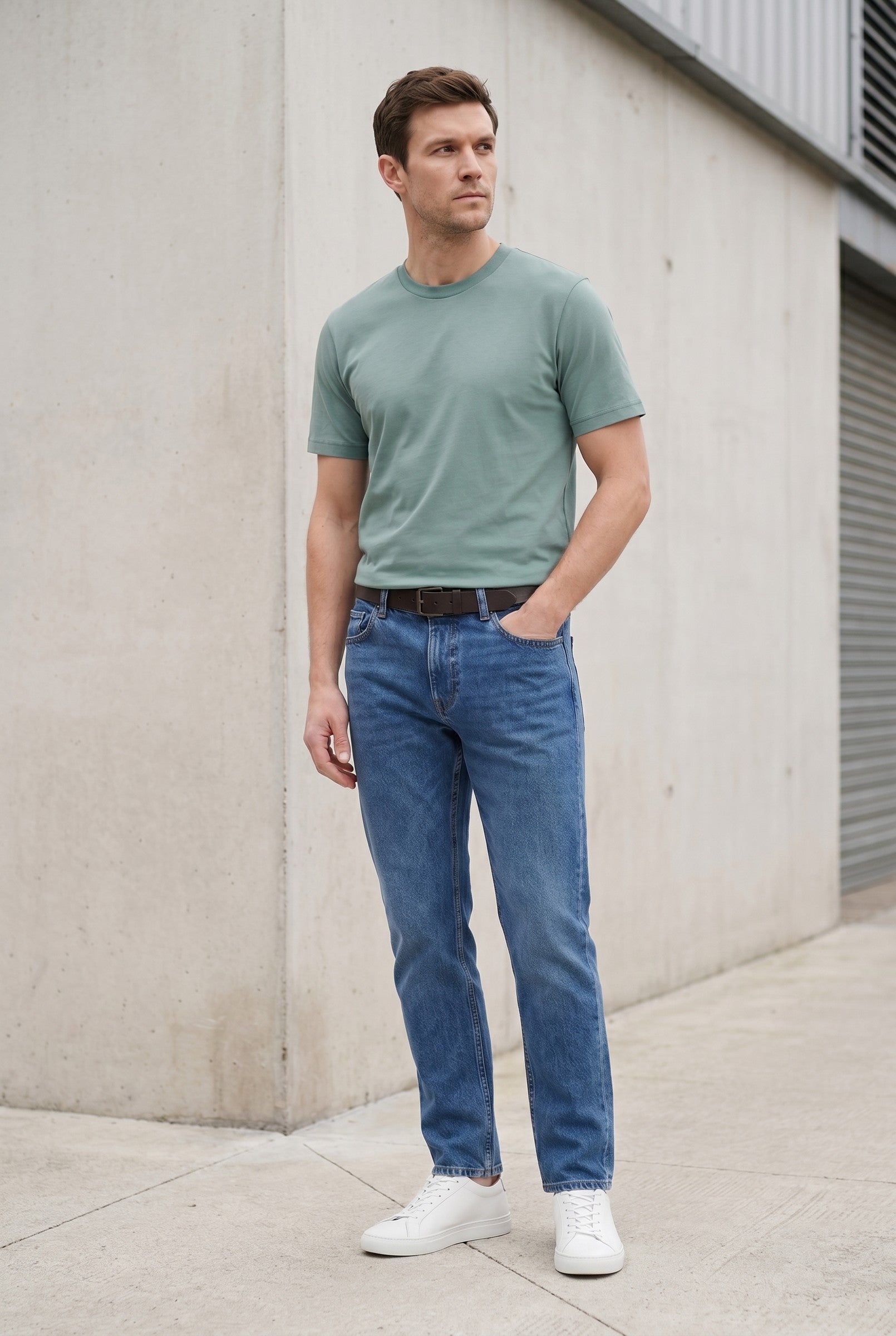 Men's Midweight Cotton Crew Neck T-Shirt | Blackstone London