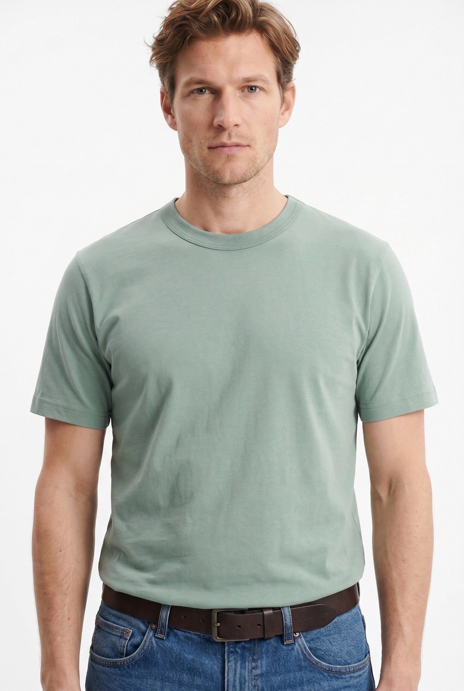 Men's Midweight Cotton Crew Neck T-Shirt | Blackstone London